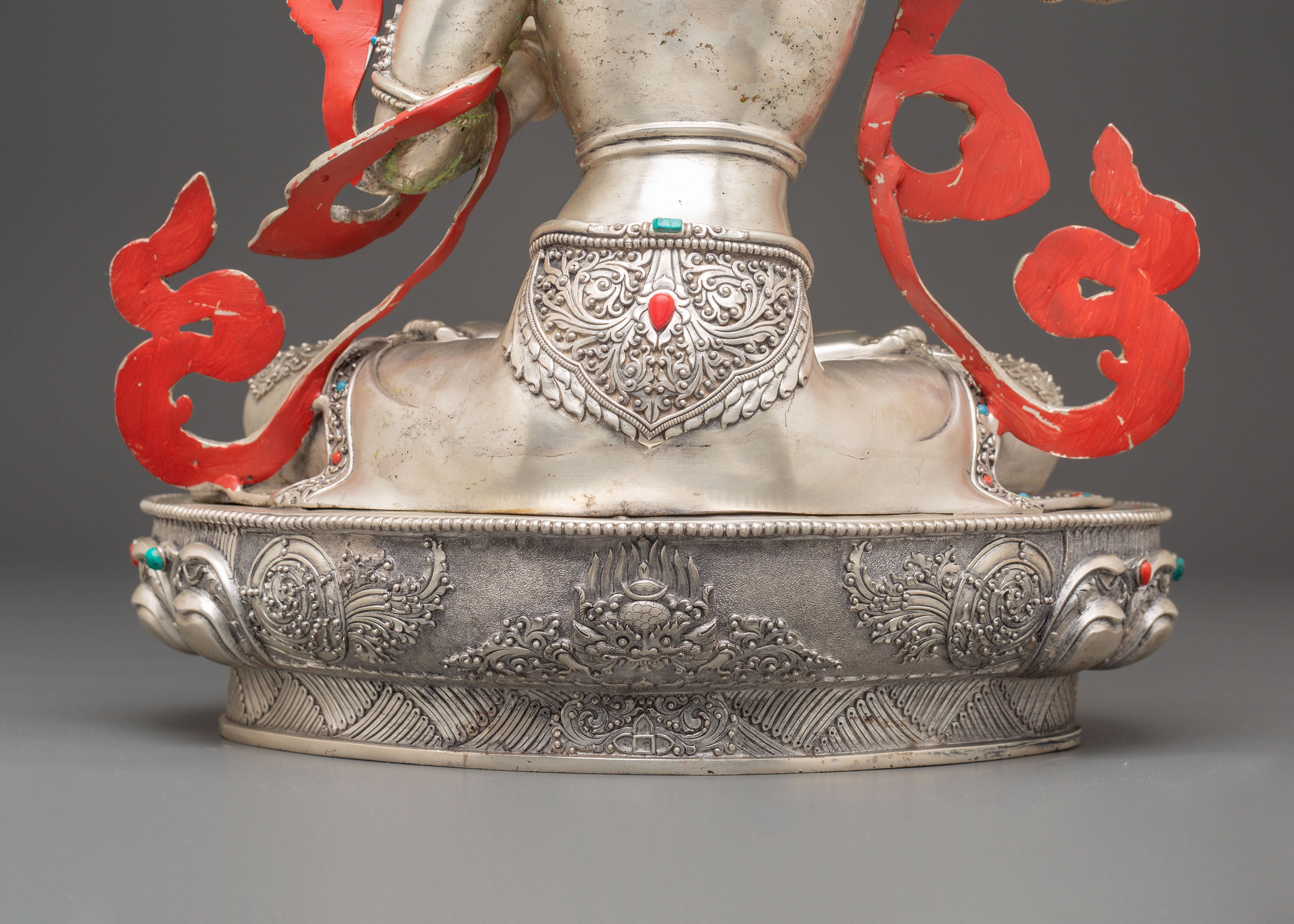 Silver Manjushri Statue | Bodhisattva of Supreme Wisdom