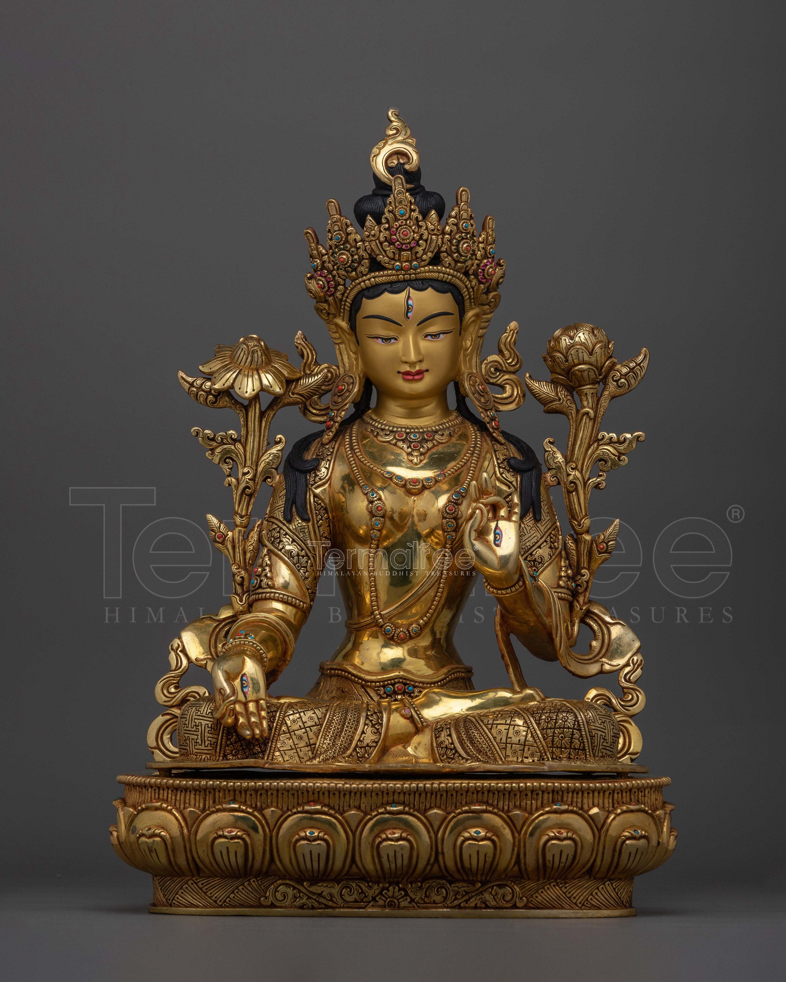 Artistic Elegance White Tara Statue | A Portrait of Serenity and Protection
