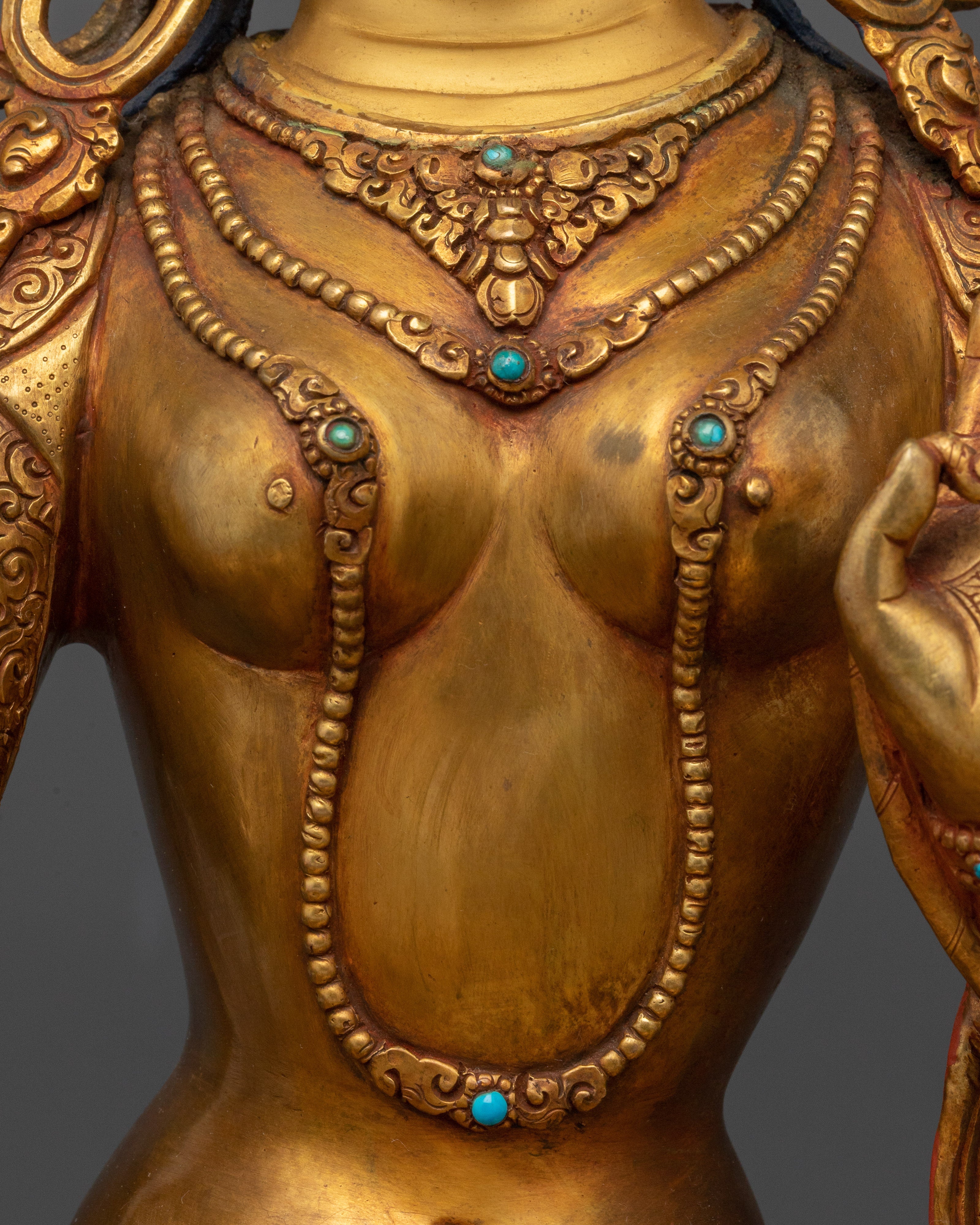 Green Tara a Handmade Nepalese Statue | Embodiment of Compassion and Action