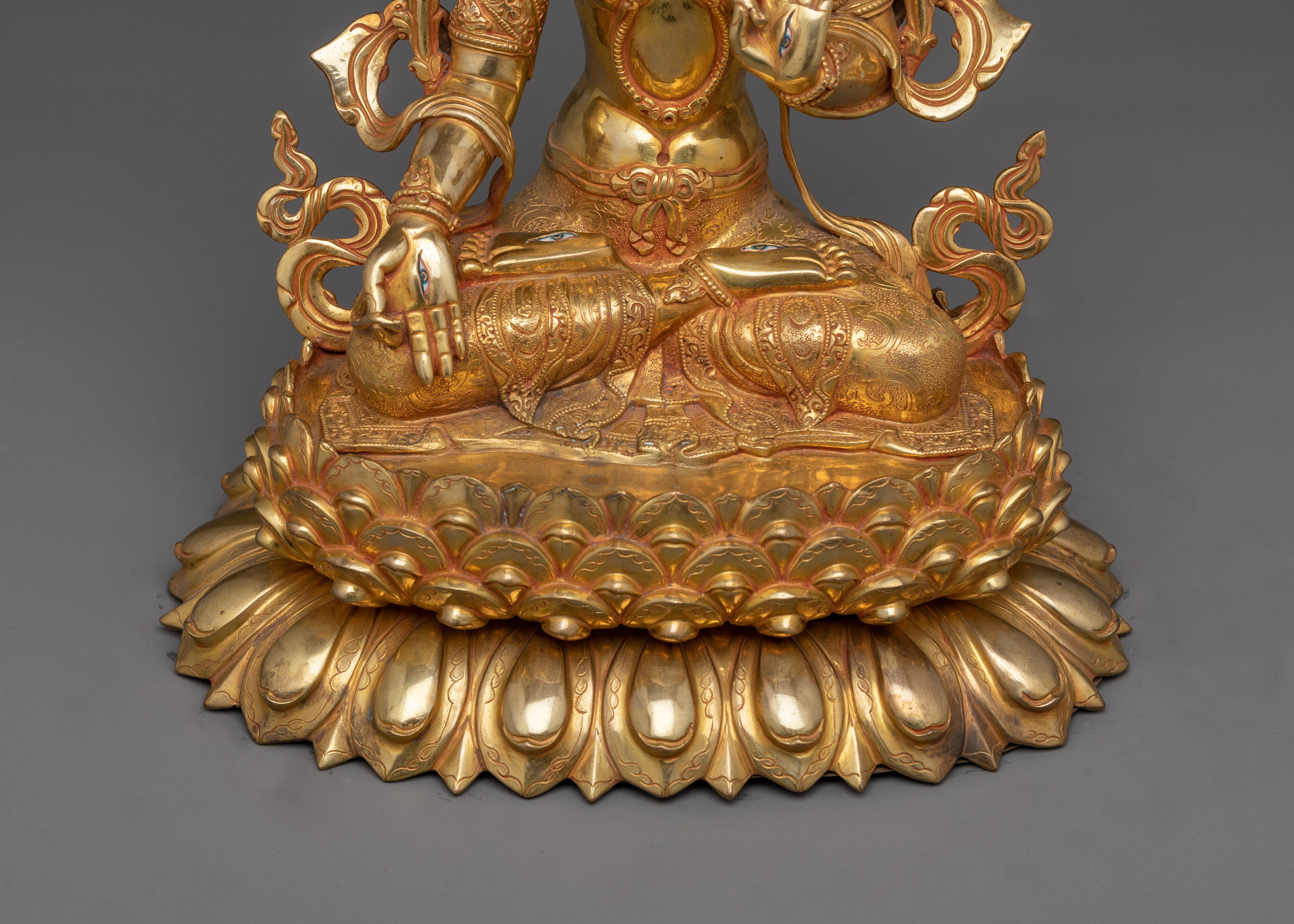 Nepalese Handmade White Tara Statue | Embodiment of Compassion and Healing