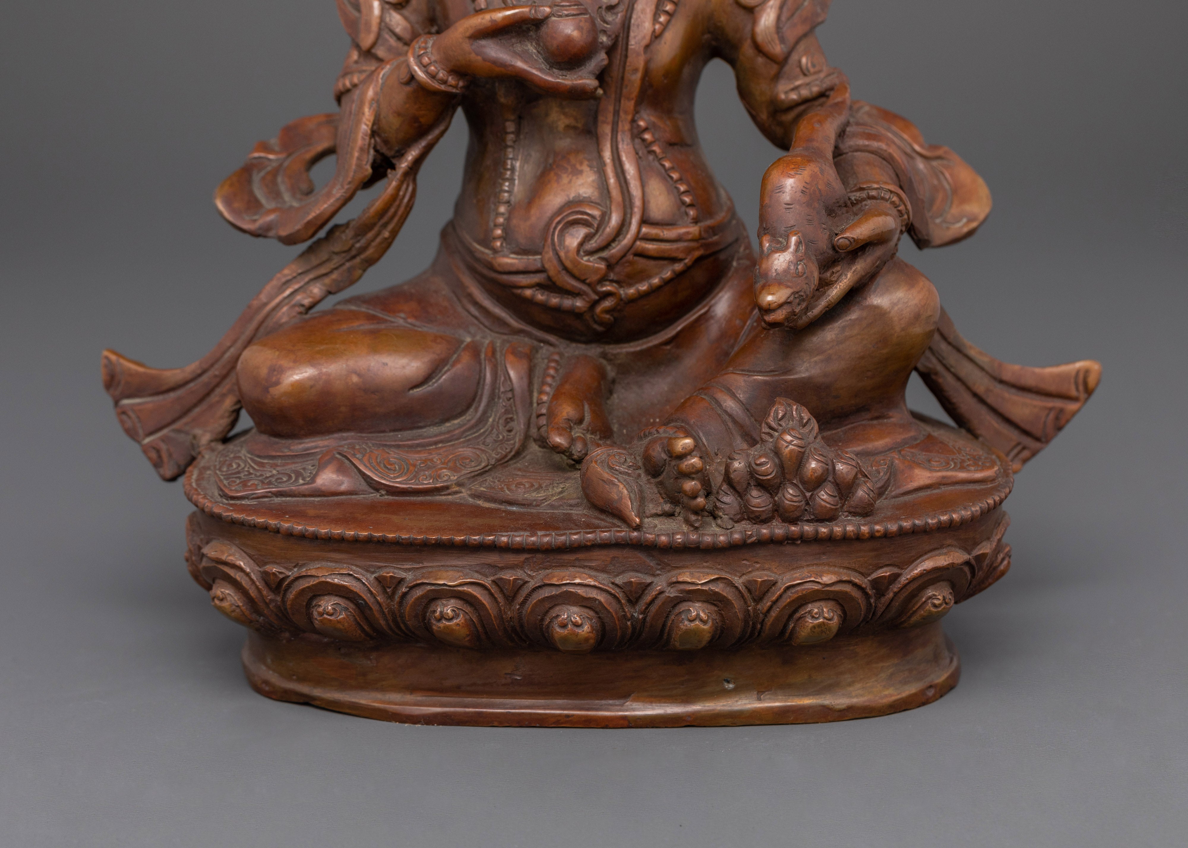 Handmade Dzambhala Small Statue | Embodiment of Wealth and Prosperity