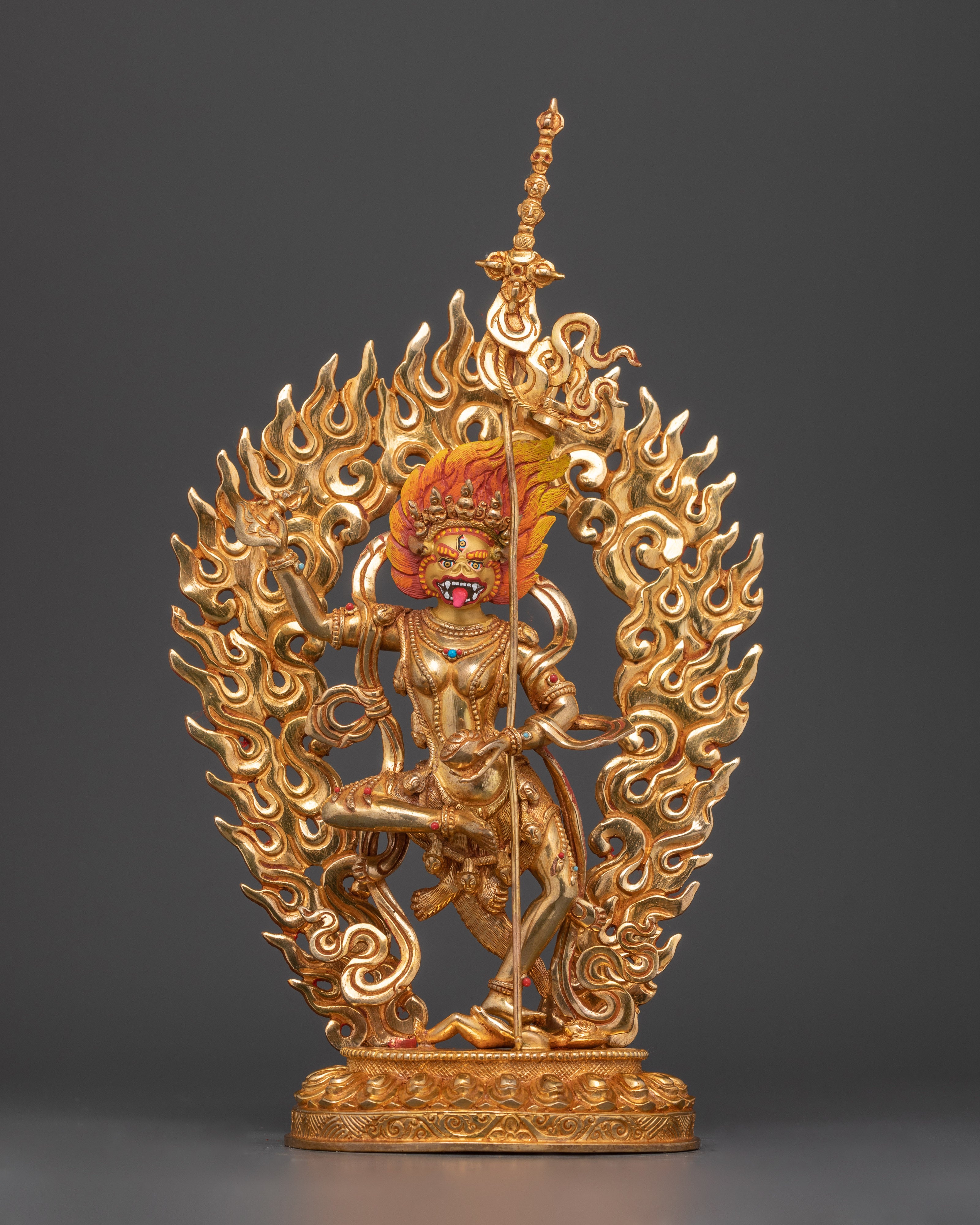 Simhamukha: A Lion Face Dakini Statue | Embodiment of Power and Protection