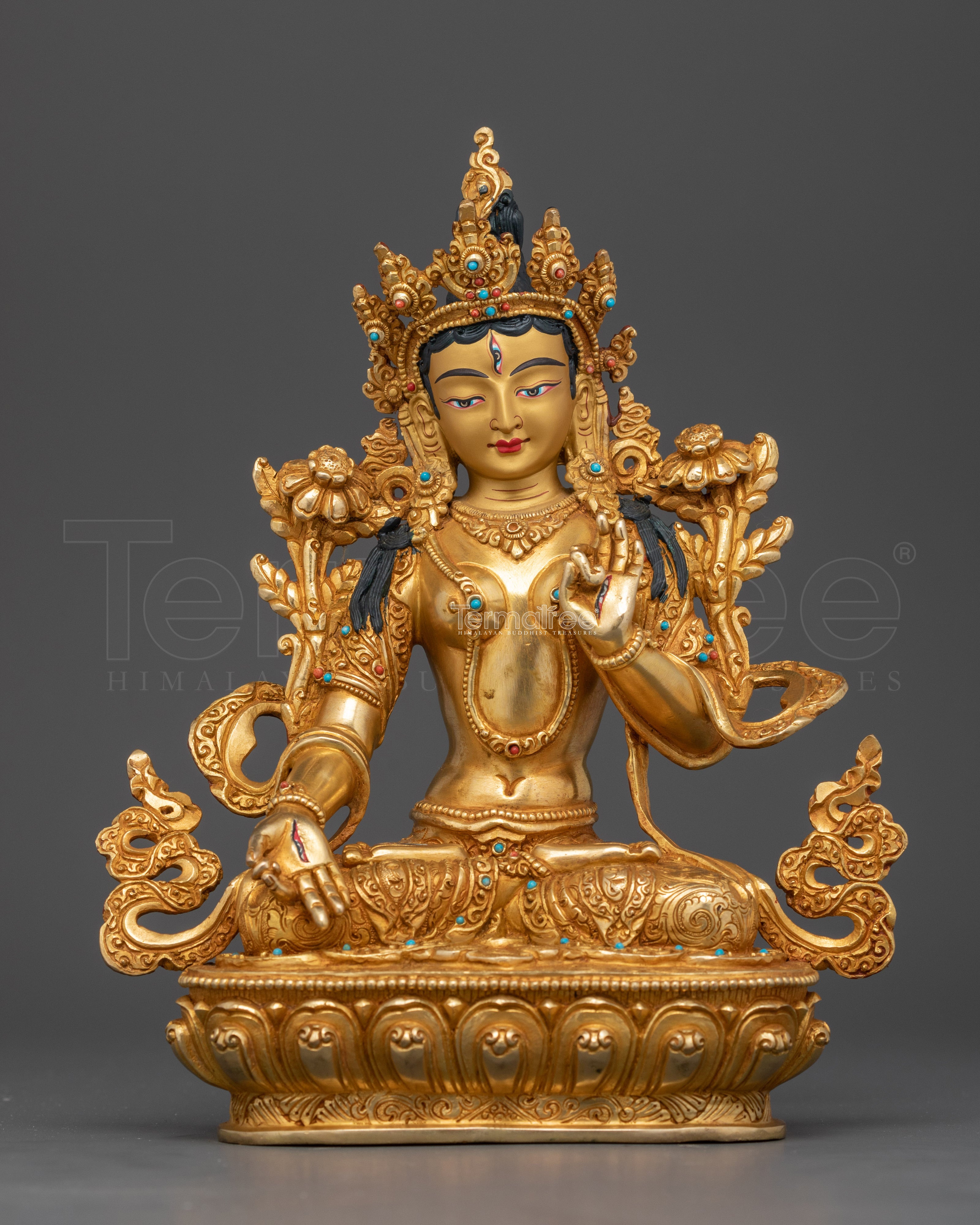 White Tara Handmade Small Female Deity | Symbol of Compassion and Longevity