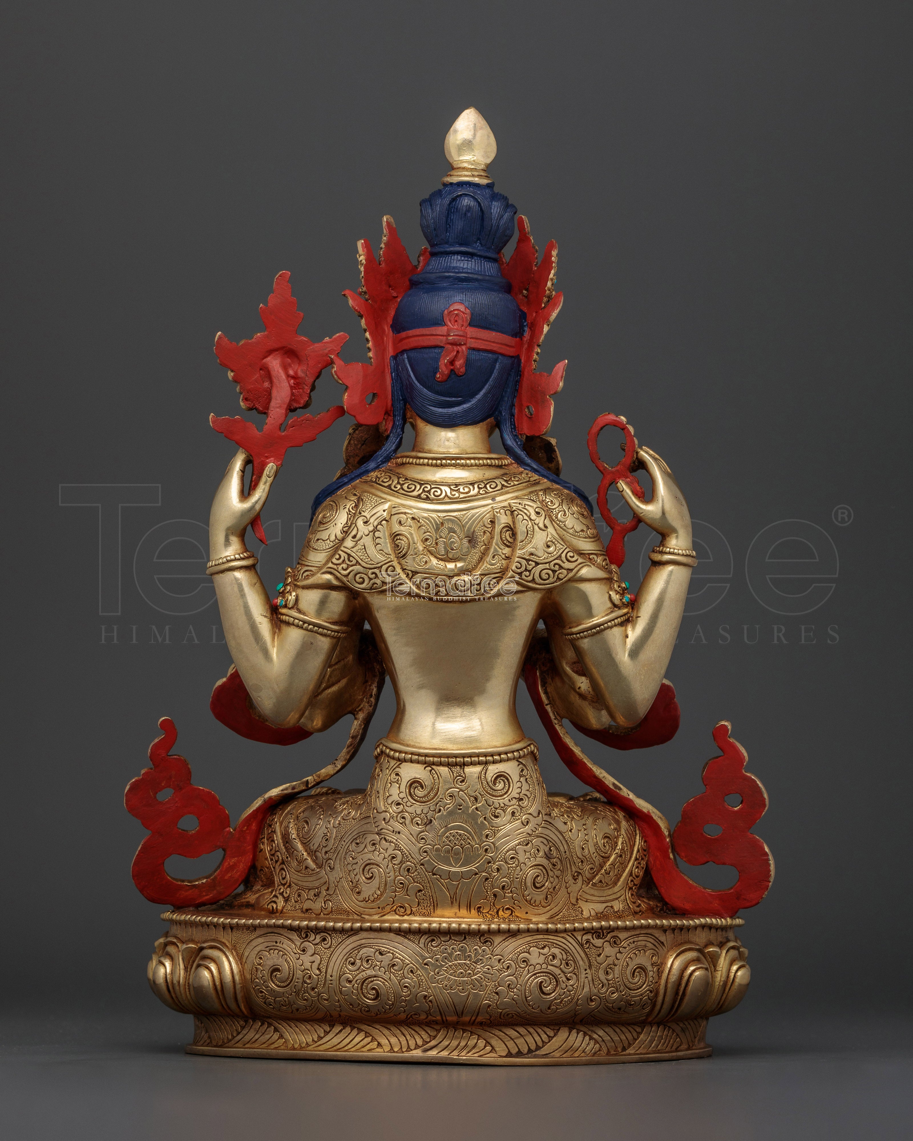 Chenrezig Beautiful Copper Statue | Compassionate Bodhisattva