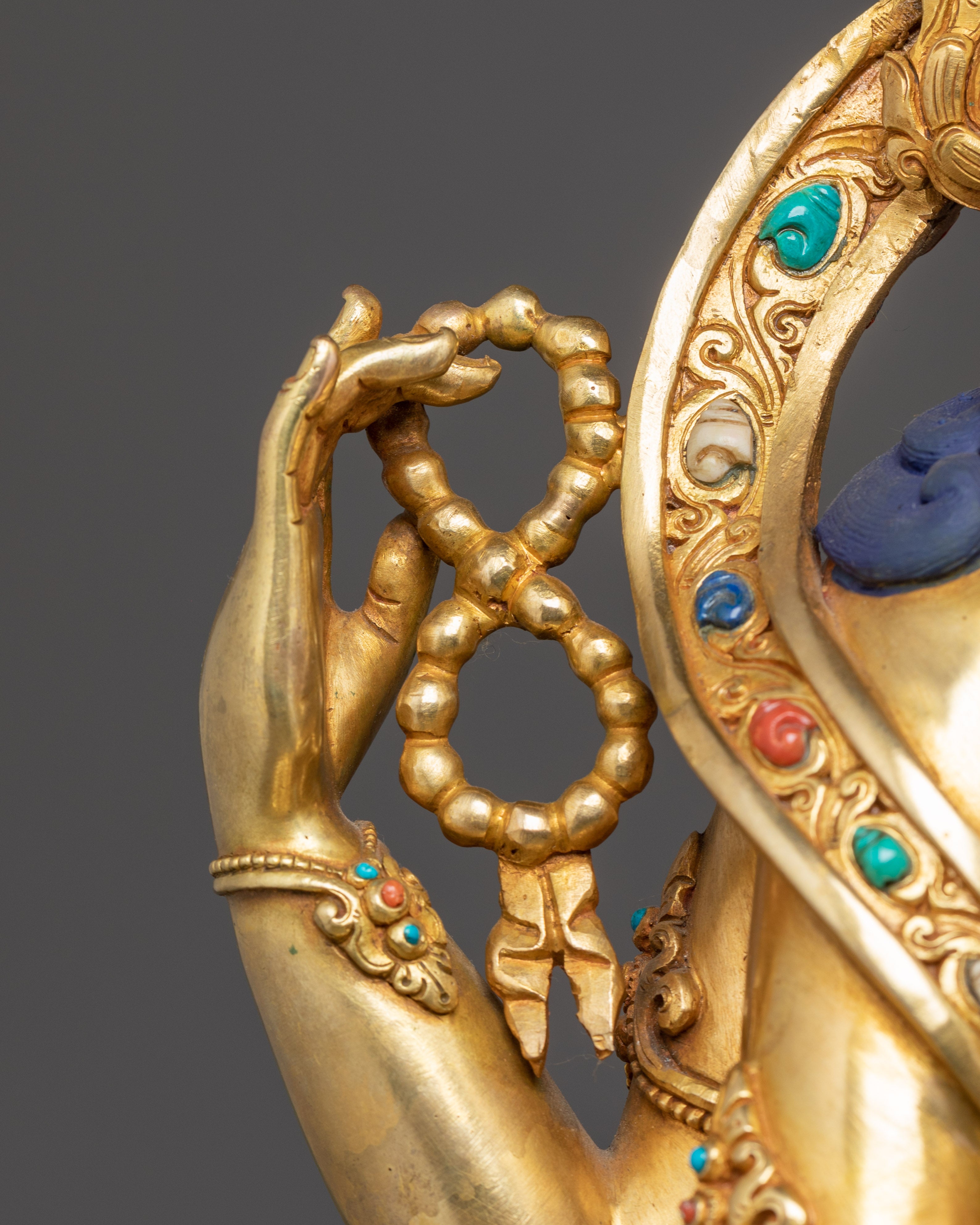 Handmade Copper Statue of Bodhisattva Chenrezig | Compassion Bodhisattva