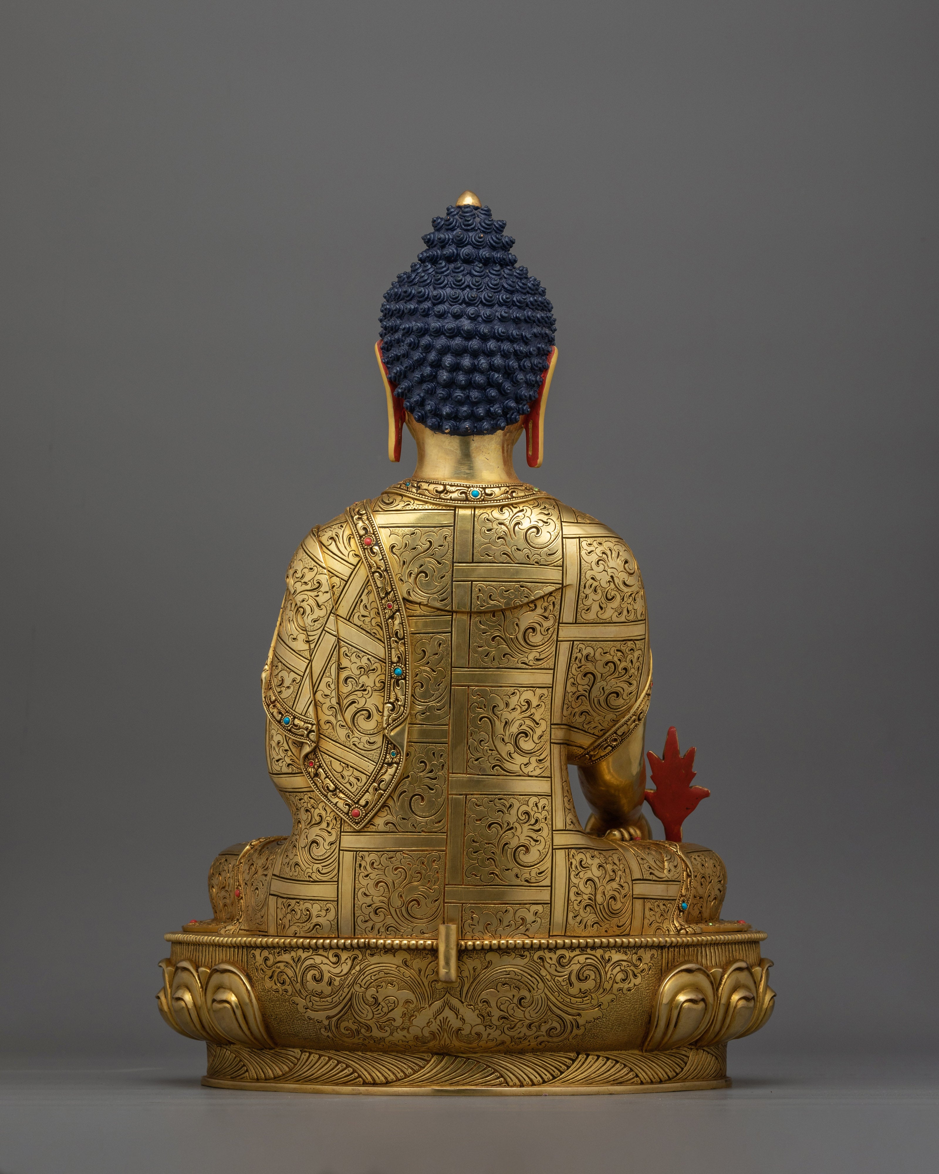 Buddha of Medicine Bhaisajyaguru | A Healing Presence in Gold Gilded Glory