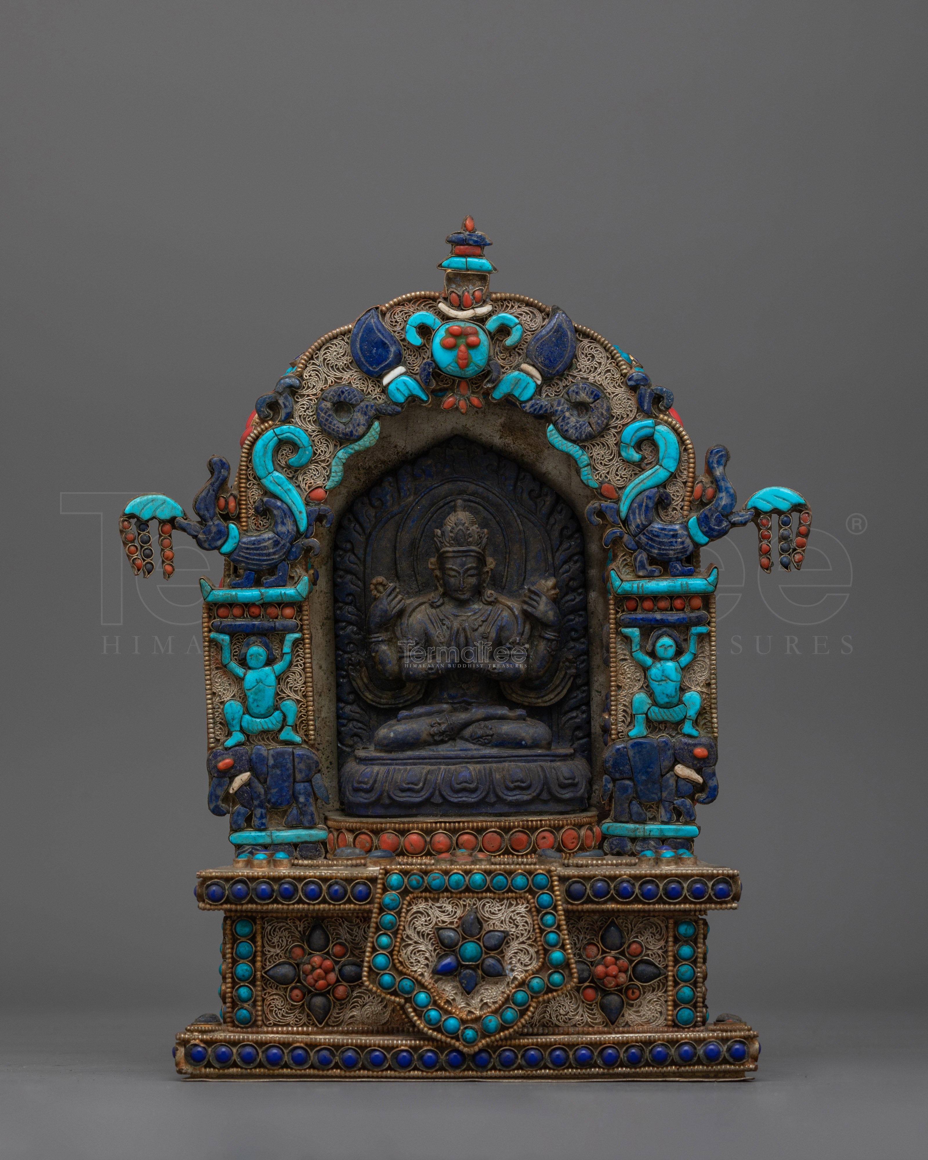 Chenrezig Stone Statue | A Sacred Embodiment of Compassion