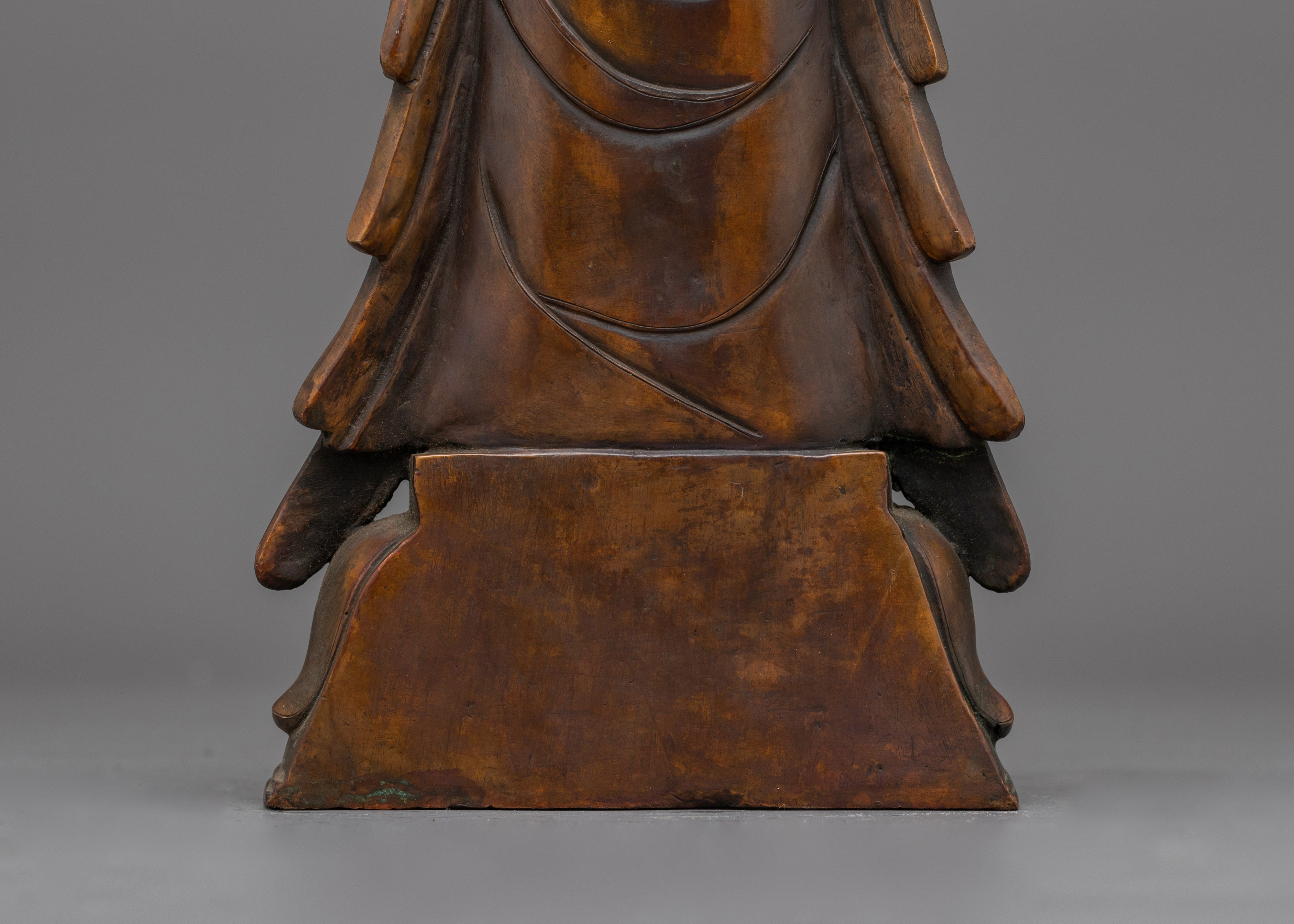 Standing Kshitigarbha Sculpture | Guardian of the Six Realms