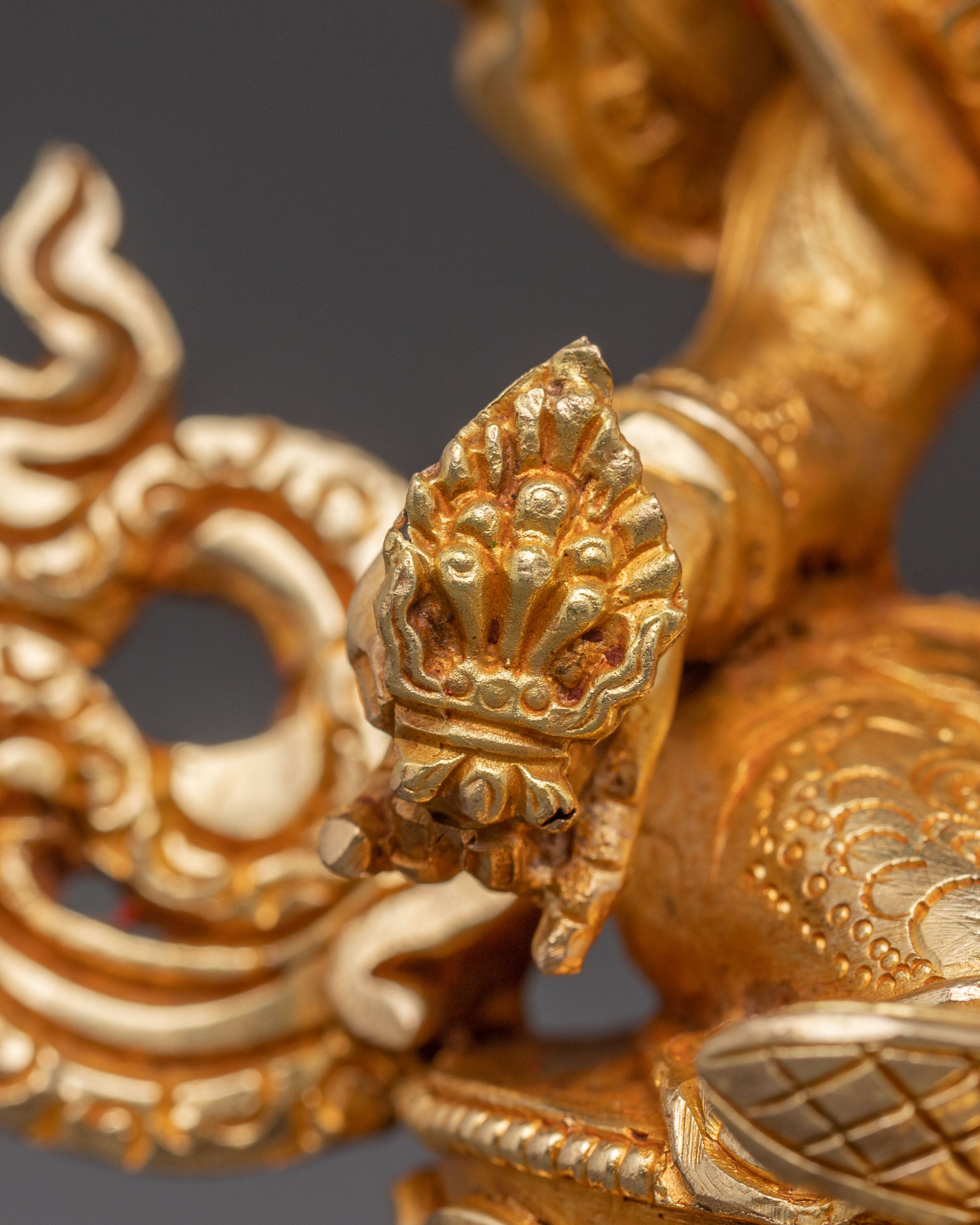 Golden Statue of Shanglon Dorje Dudul | Special Protector of the Tibetan Medical Tradition