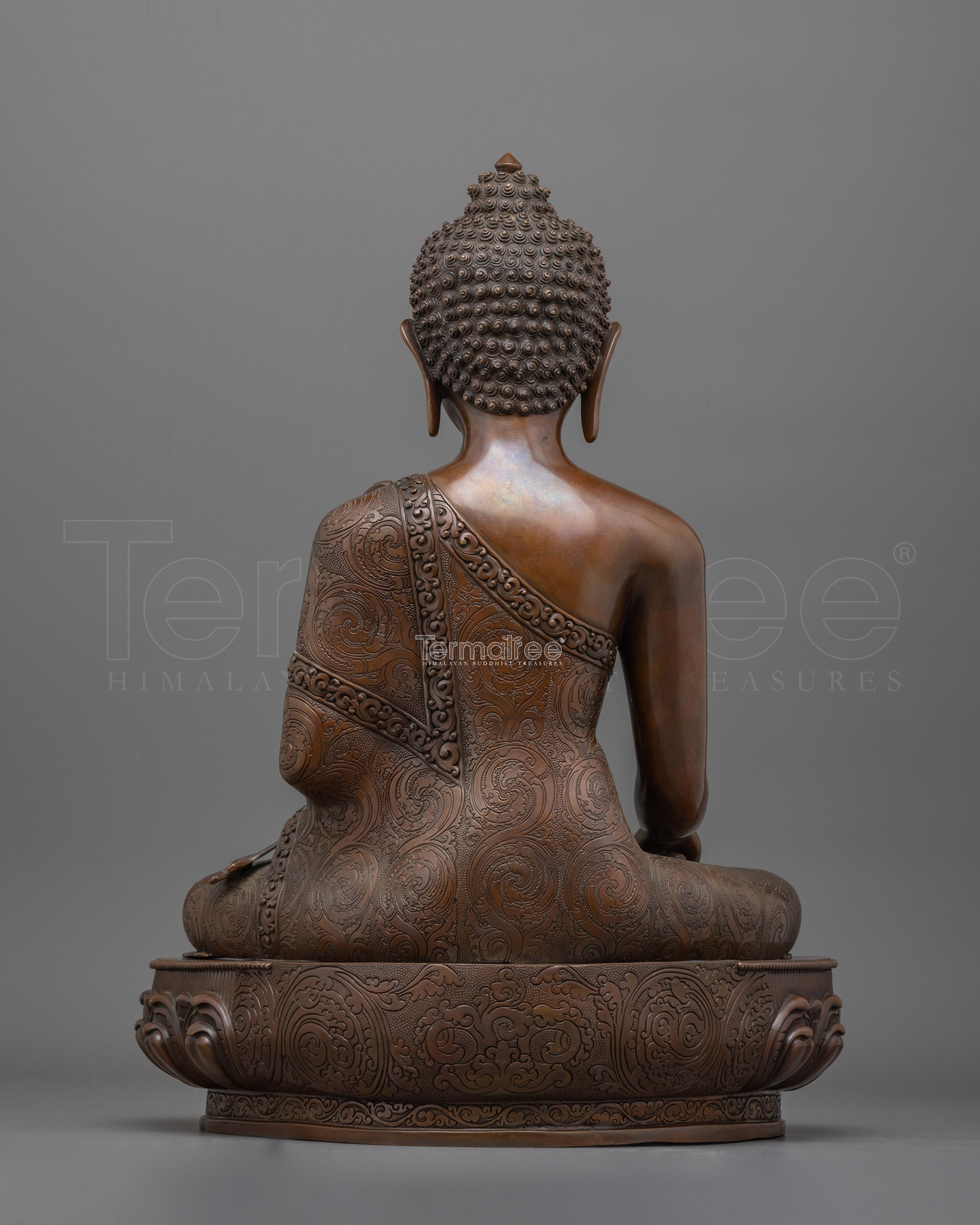 Handcrafted Oxidized Copper Shakyamuni Buddha | The Enlightened One in Majestic Form