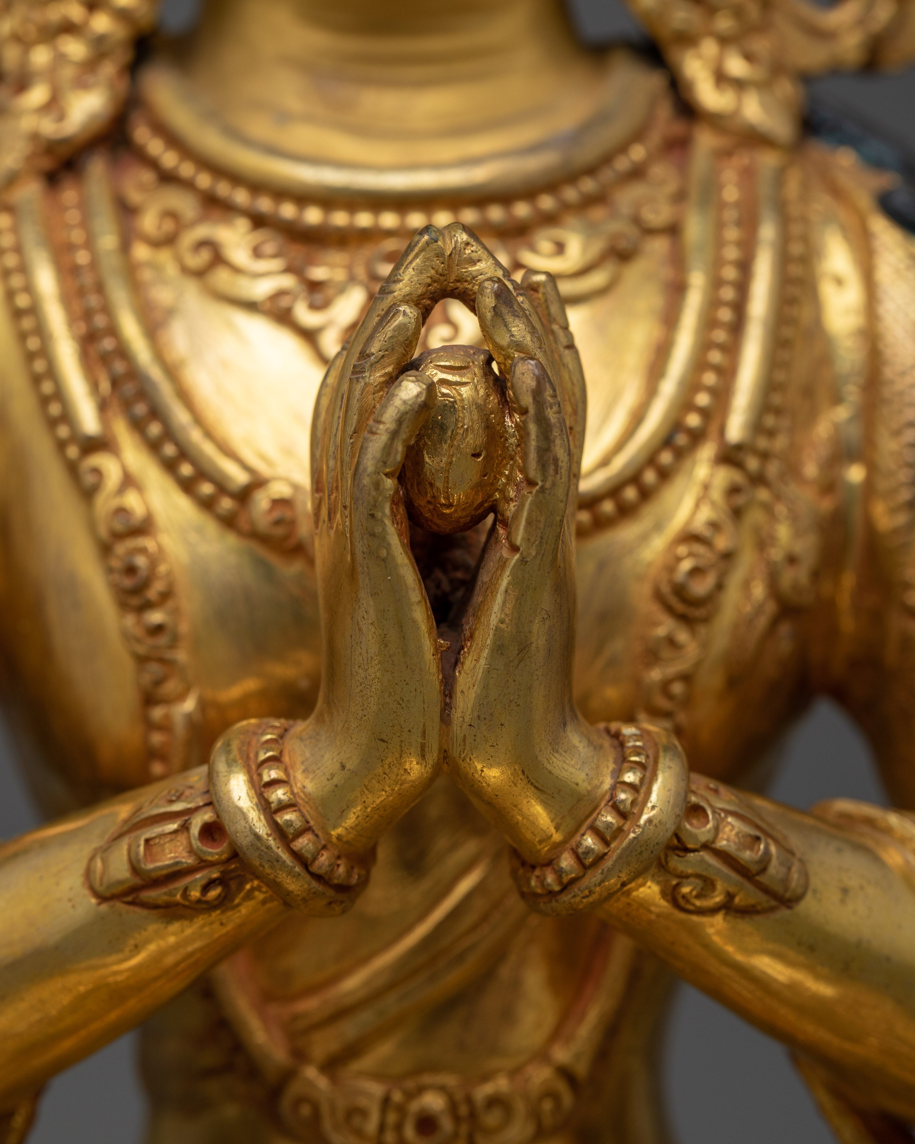 The Embodiment of Compassion Statue | Chenrezig Copper Sculpture