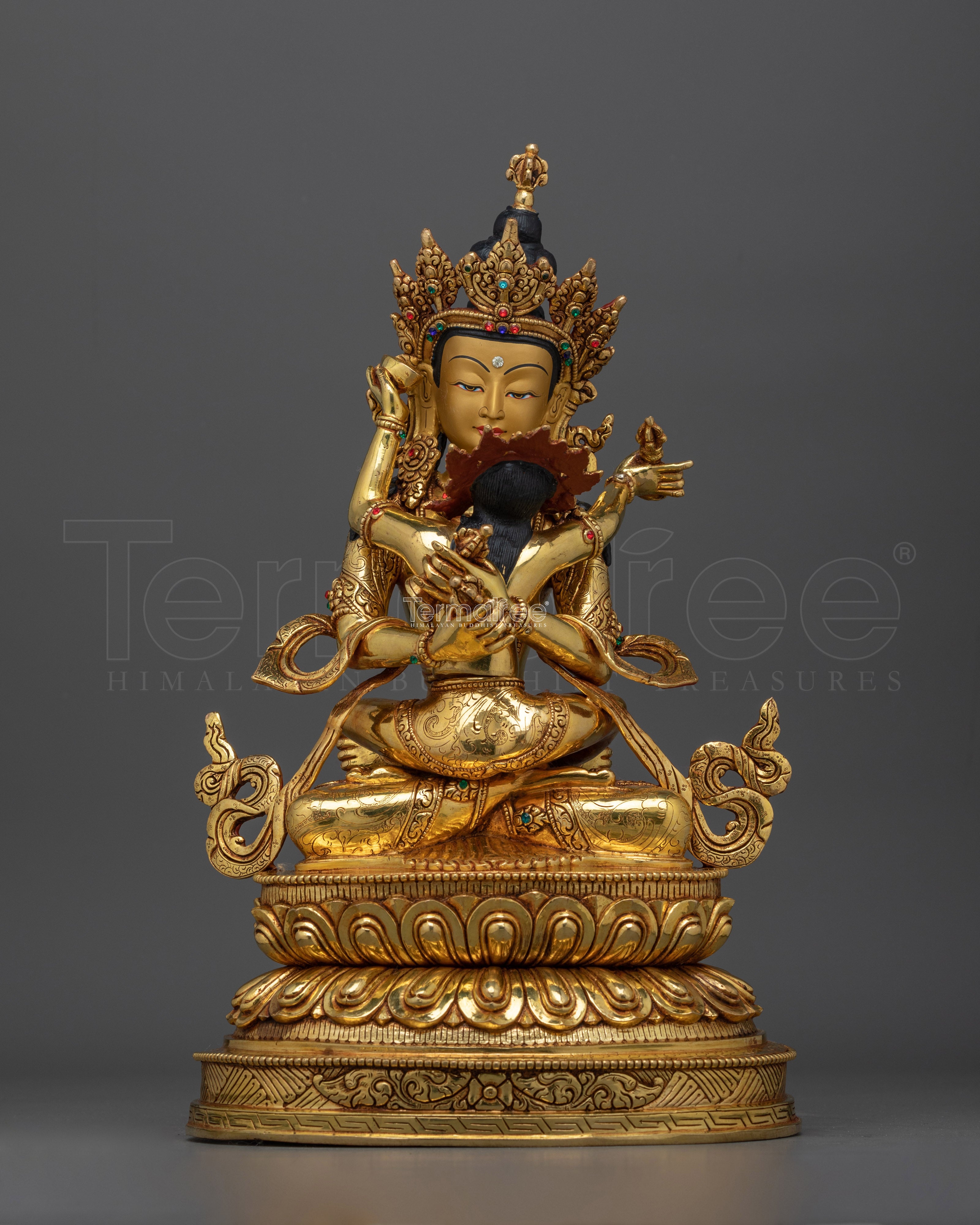 Vajradhara with Consort Copper Statue | The Embodiment of Ultimate Union