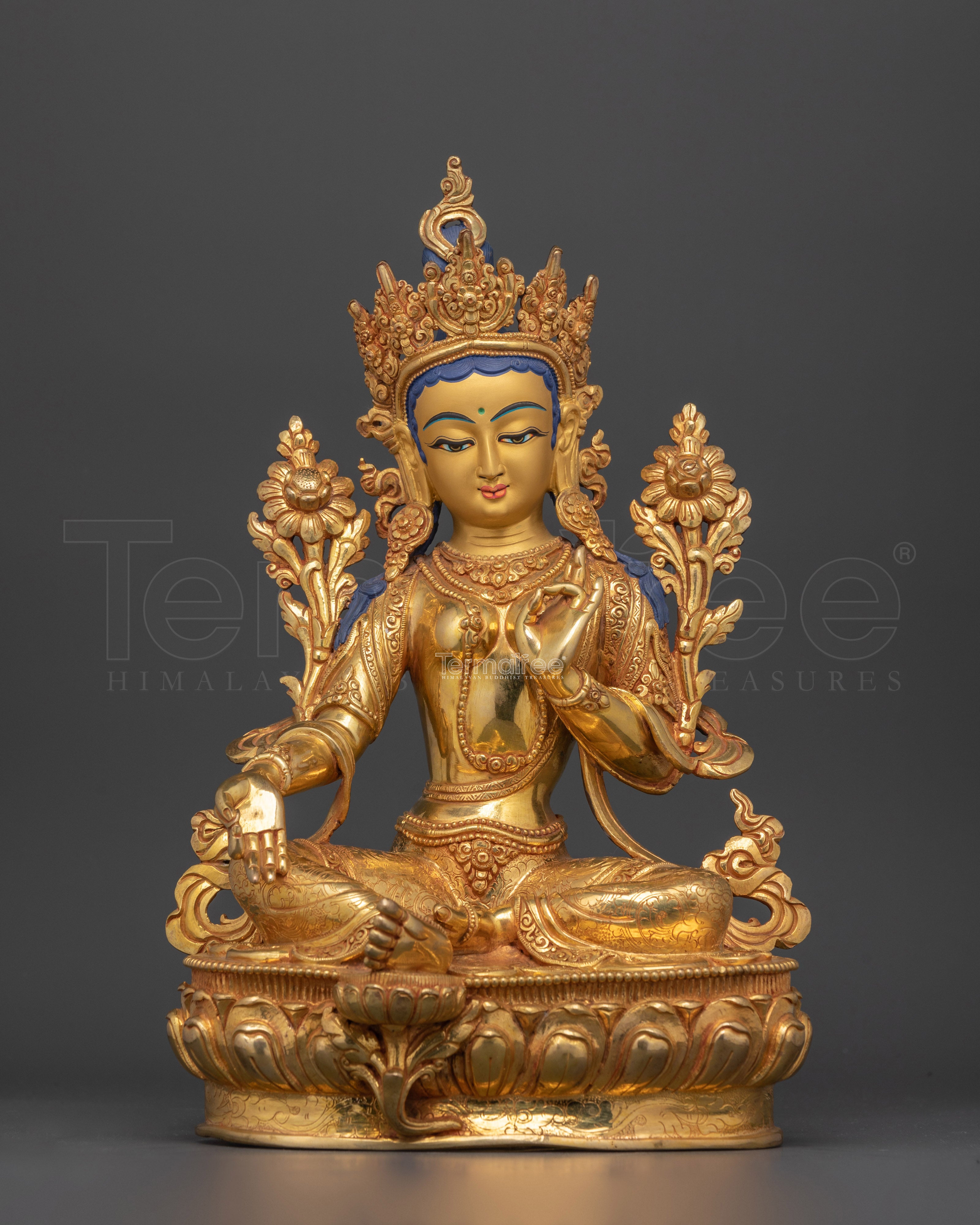 Green Tara Buddhist Sculpture for Shrine | Symbol of Compassion and Protection