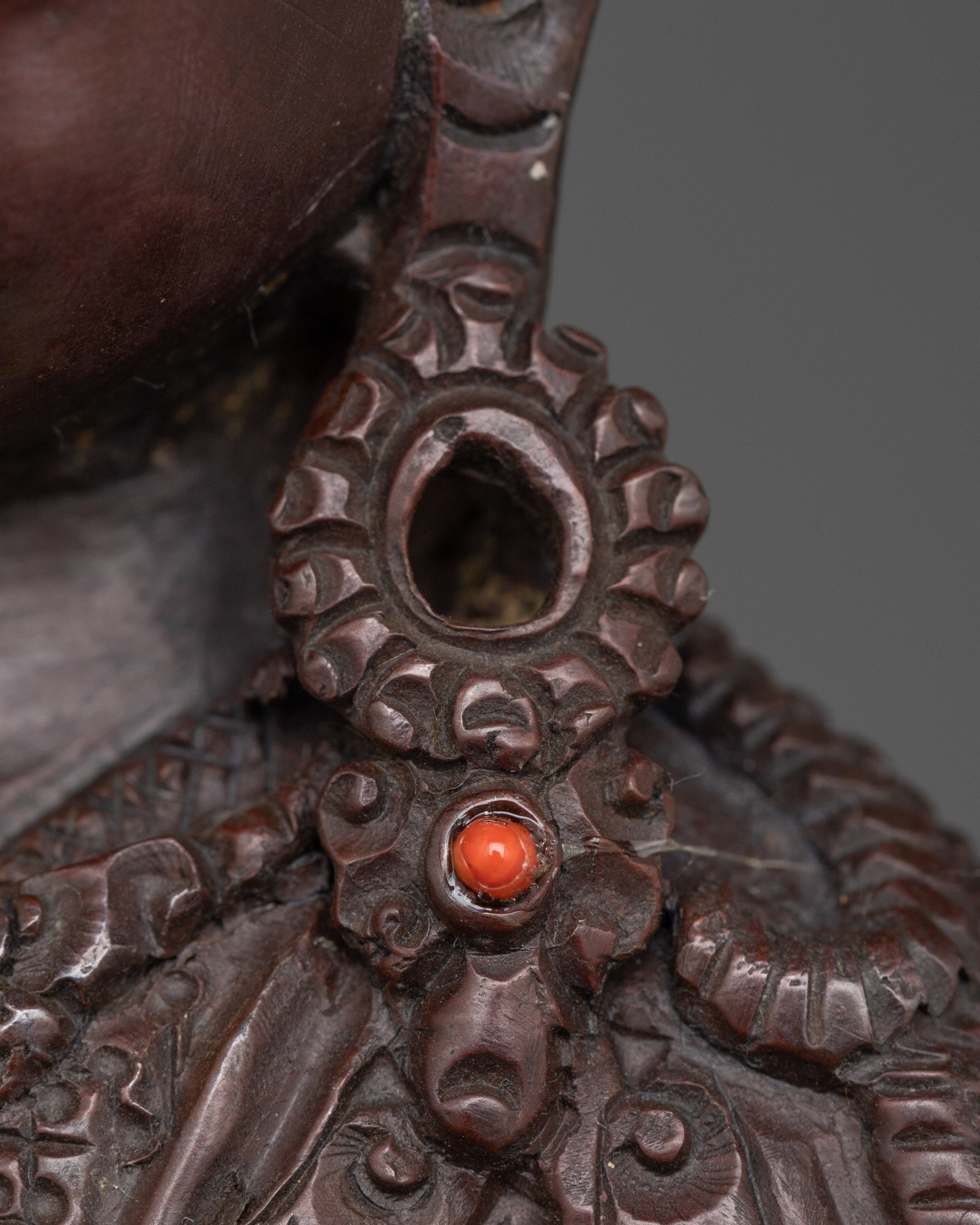 Oxidized Guru Rinpoche Statue | Handcrafted Copper Sculpture