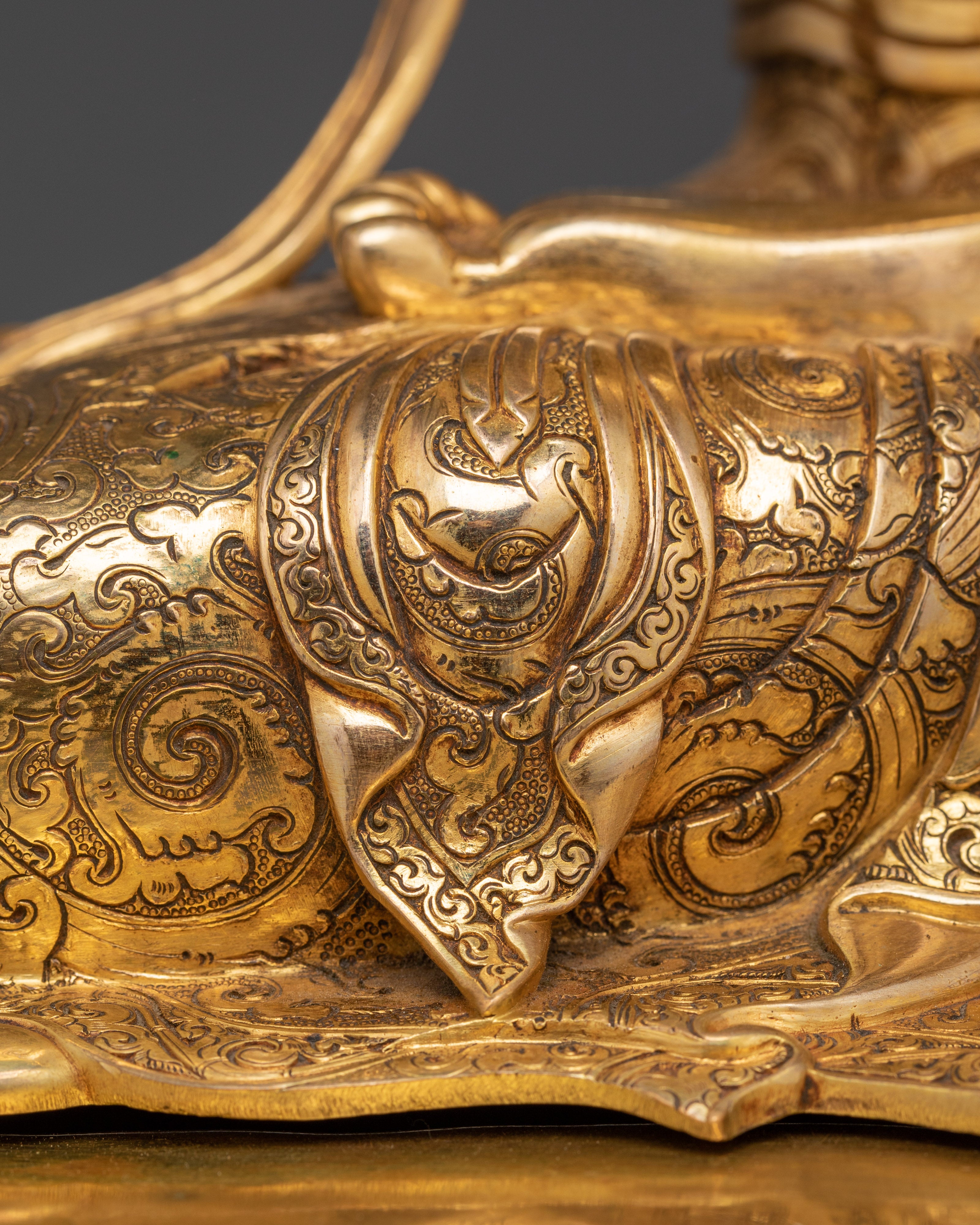 Sacred Vajrasattva Statue | Handcrafted 24K Gold Gilded Copper Sculpture