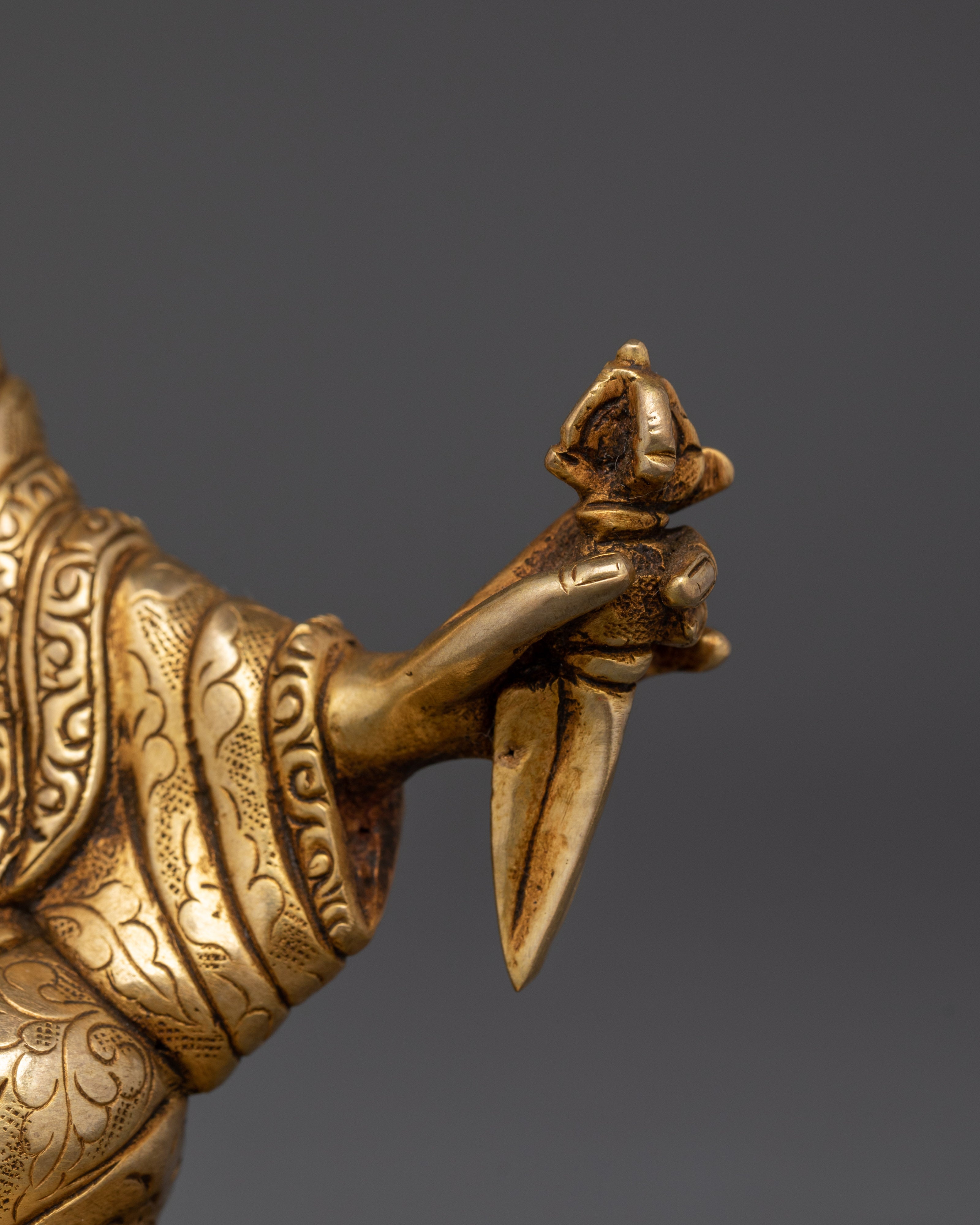 2 Karamapa Sacred Karma Pakshi Statue | 24K Gold Gilded Copper Buddhist Sculpture