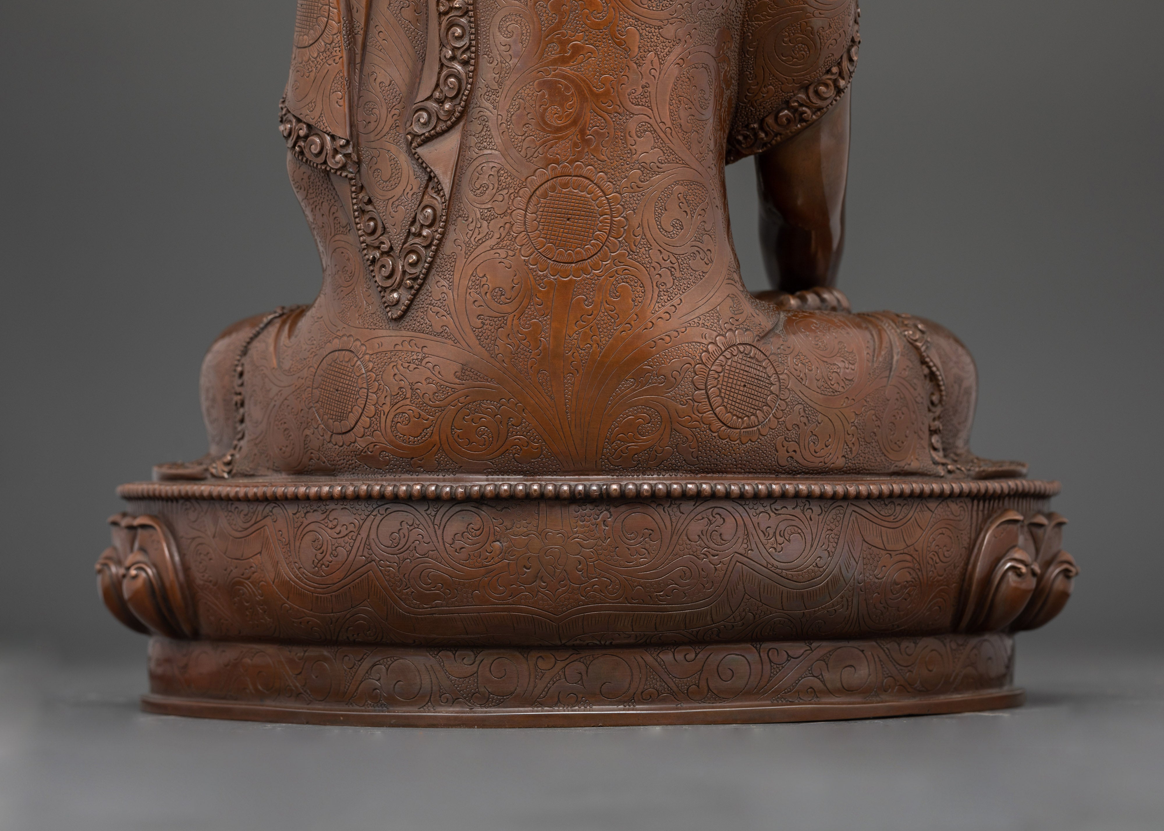 Sacred Shakyamuni Buddha Figurine | Oxidized Copper Buddhist Statue