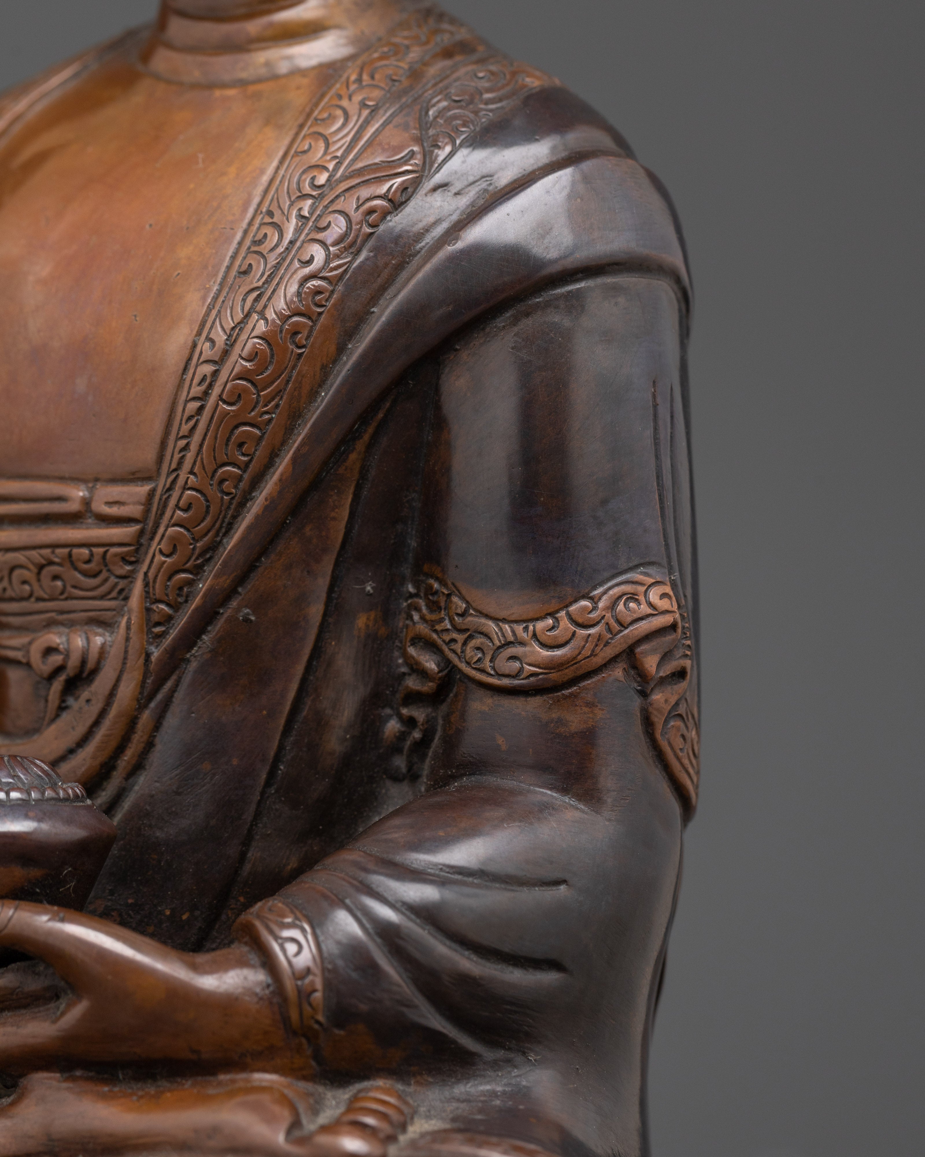 Spiritual Amitabha Buddha Statue – Oxidized Copper Artistry