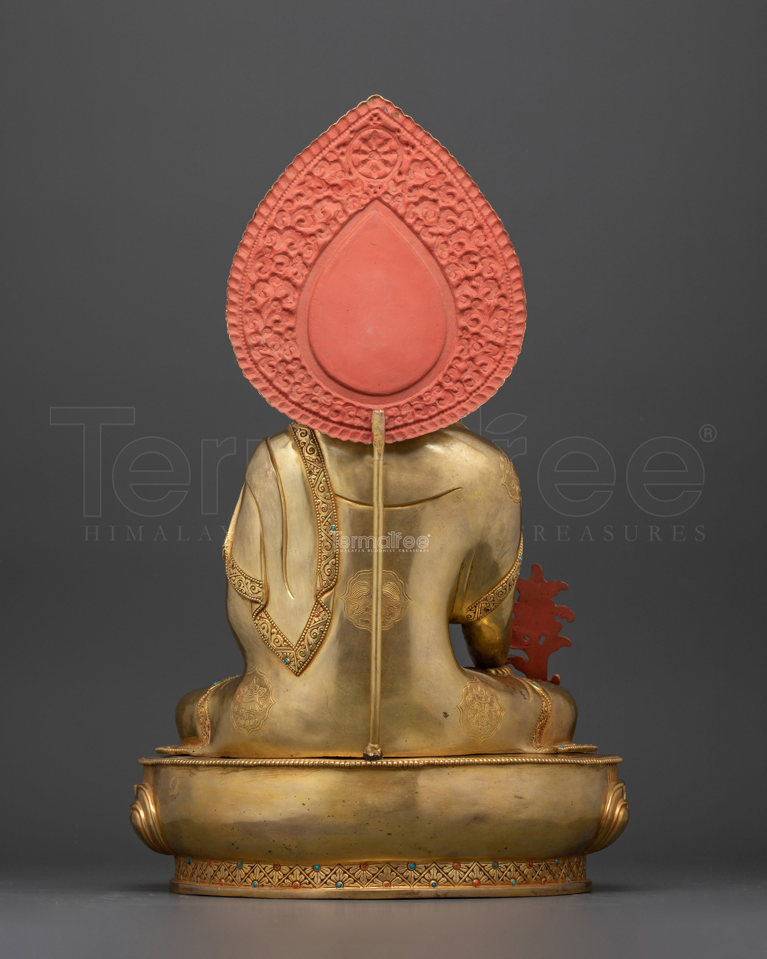 Spiritual Medicine Buddha Statue | 24K Gold Gilded Copper Masterpiece