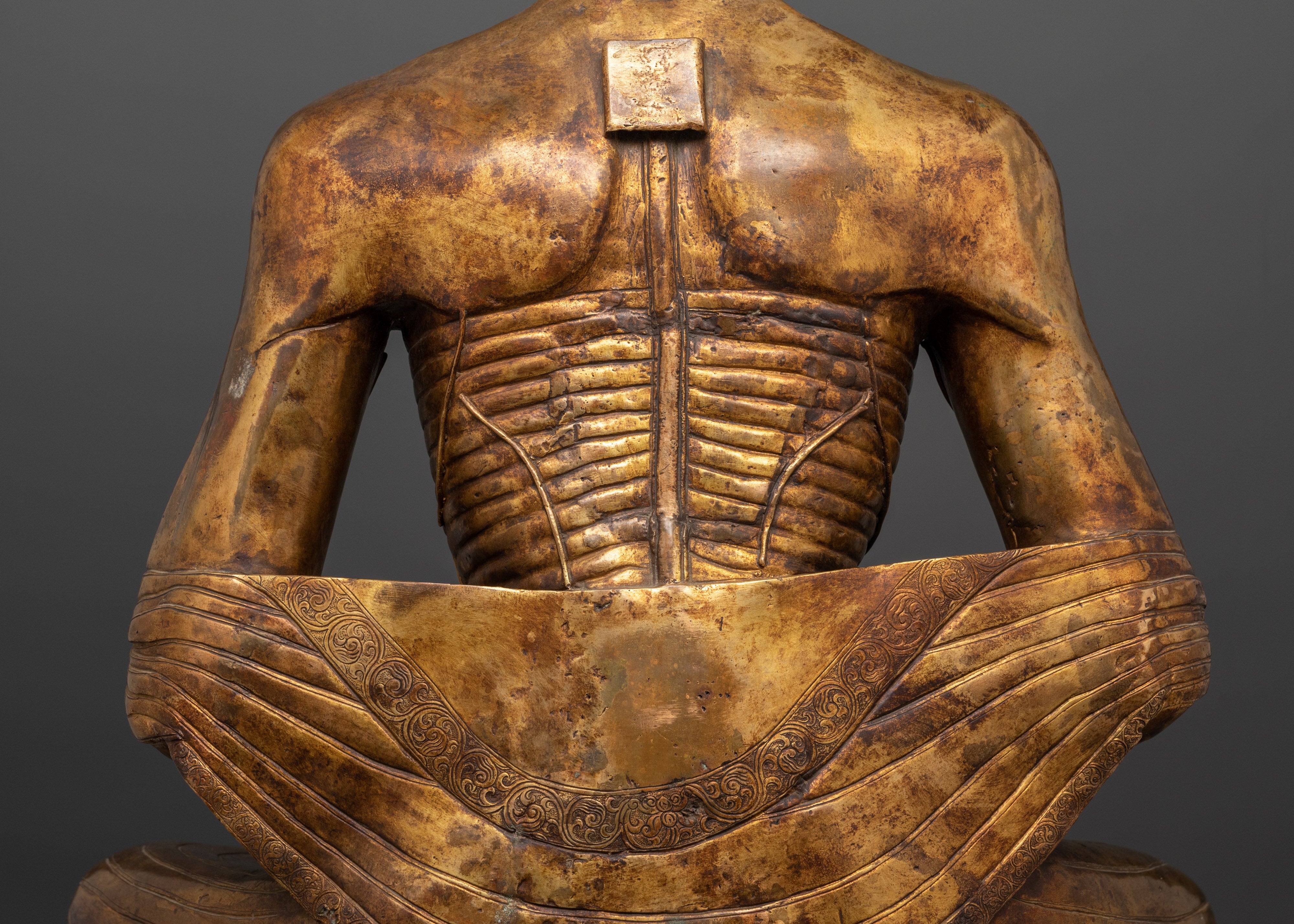 Fasting Buddha Figurine – Majestic 24K Gold Gilded Statue