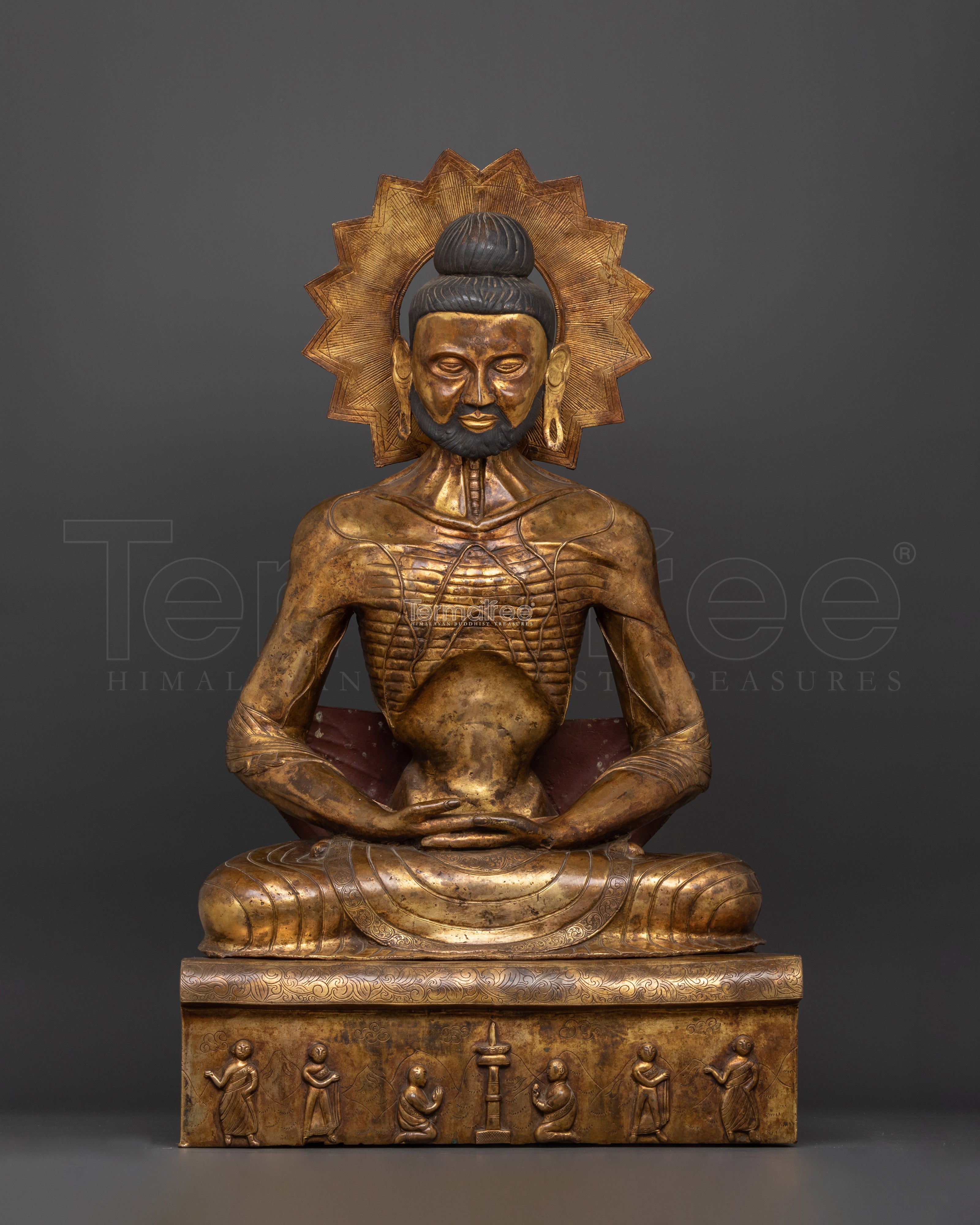 Fasting Buddha Figurine – Majestic 24K Gold Gilded Statue