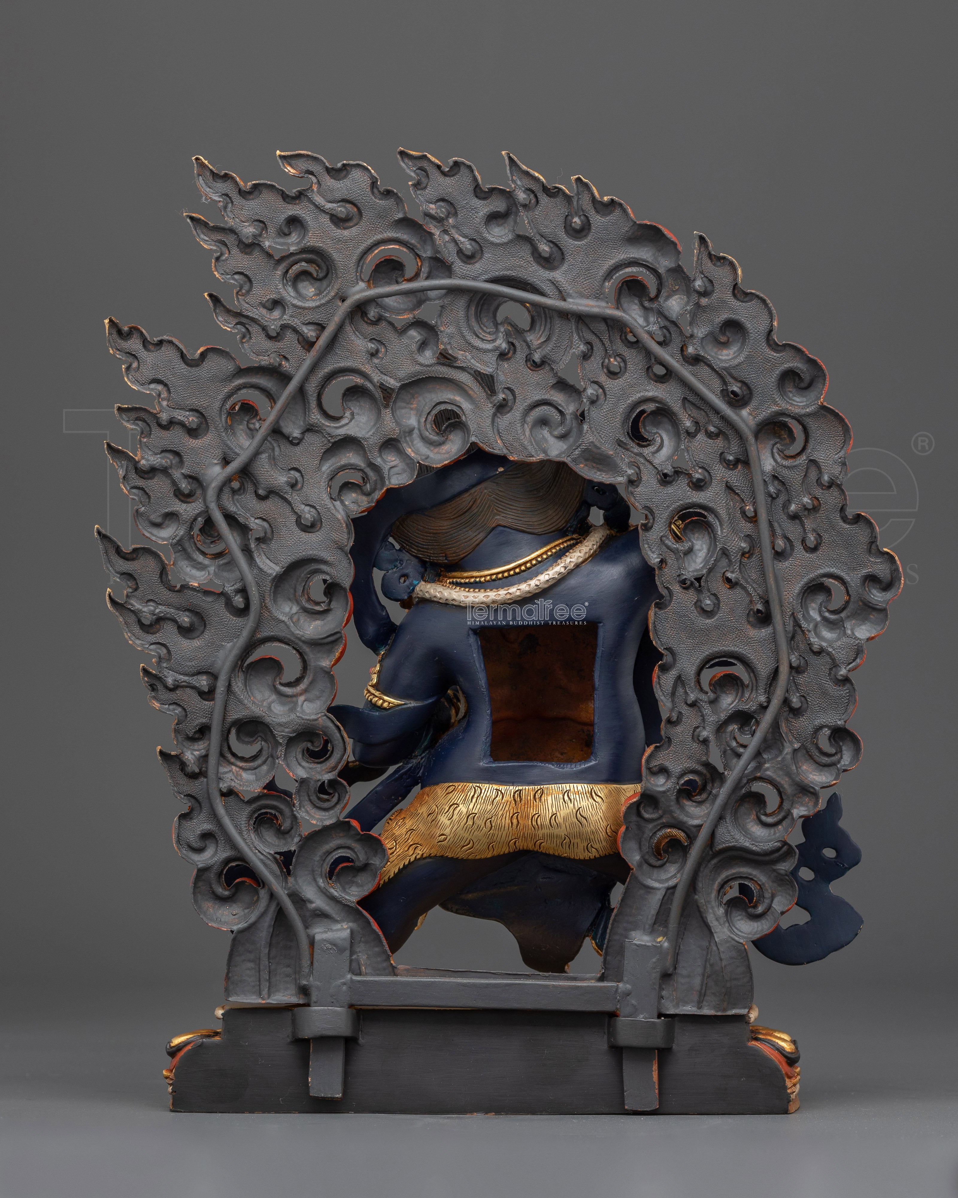 Protector of Wisdom and Power Chana Dorje Vajrapani Statue | 24K Gold Gilded