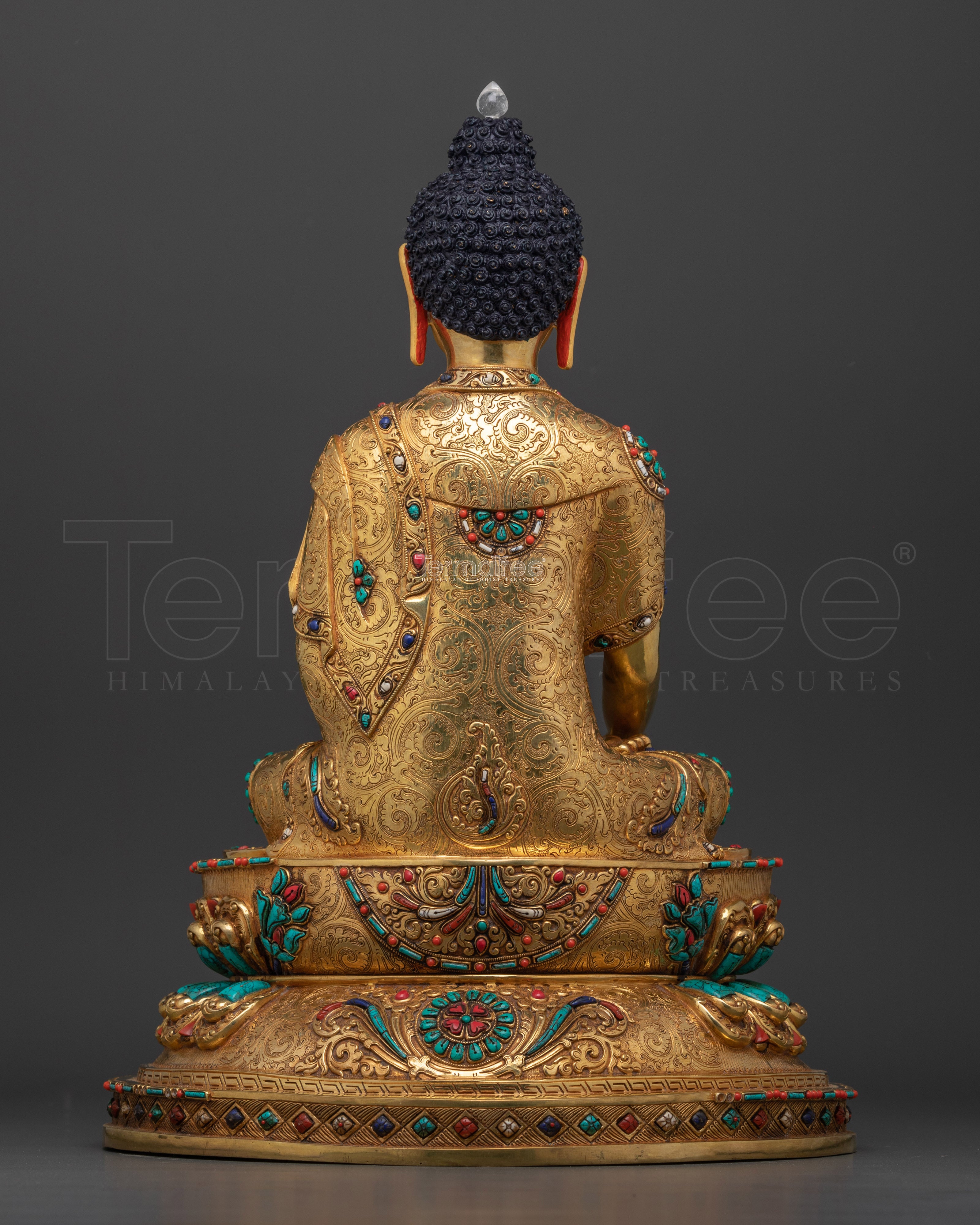 Buddha Shakyamuni Sculpture Art 24K Gold-Gilded Enlightenment Icon | Buddha Statue