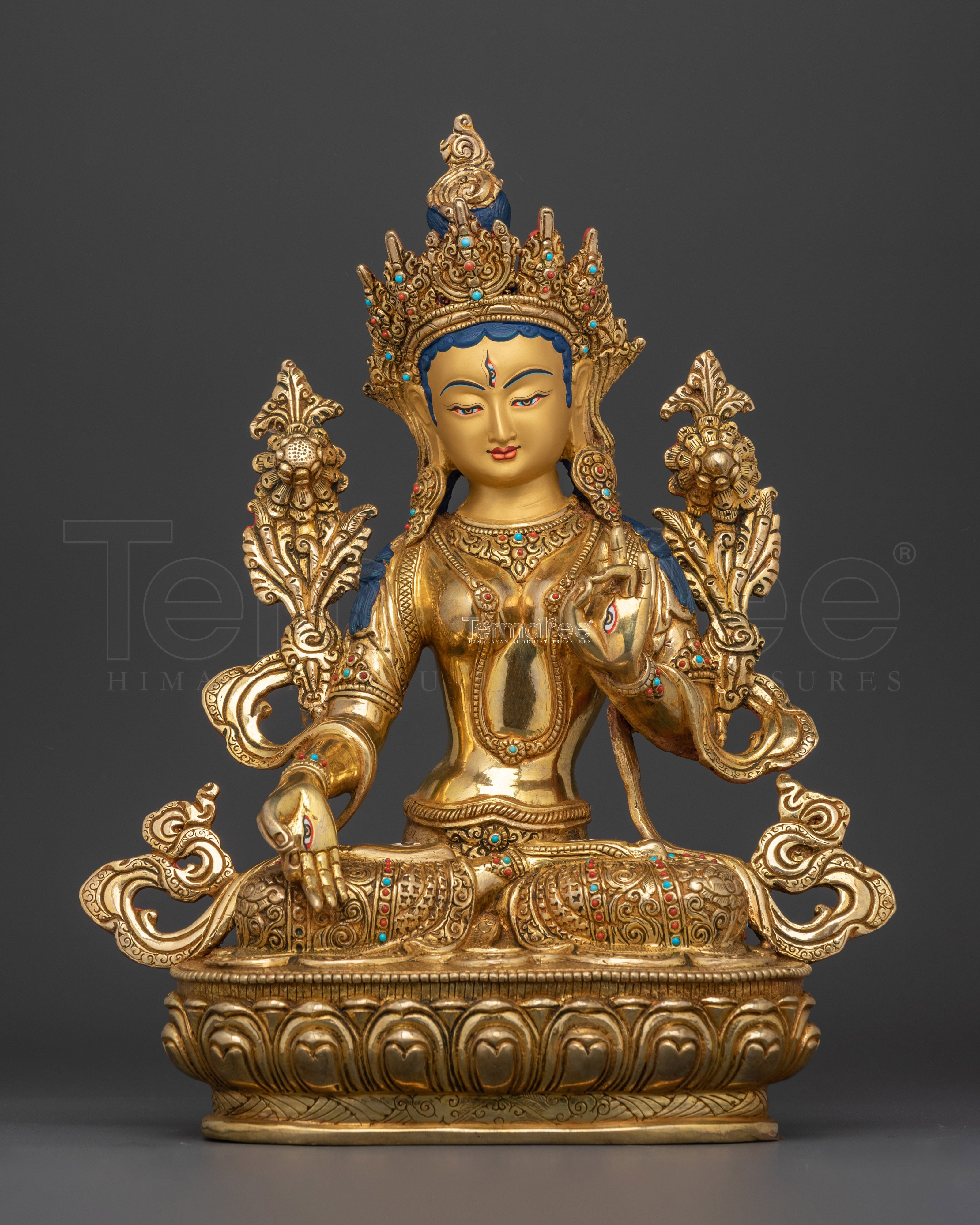 Handmade White Tara sculpture | Buddha of Compassion