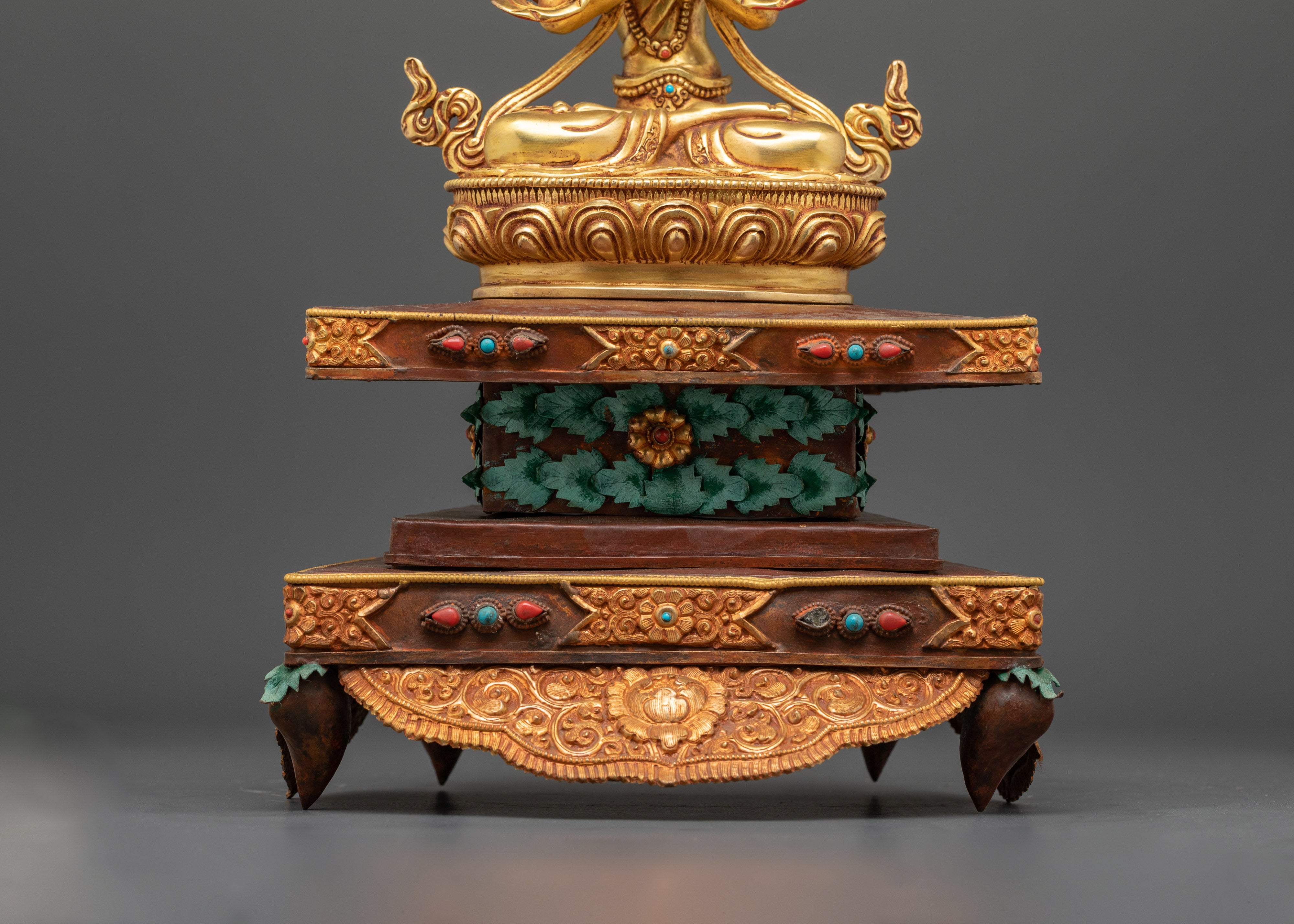 Vajradhara Buddha with Throne | The Primordial Buddha of Infinite Wisdom