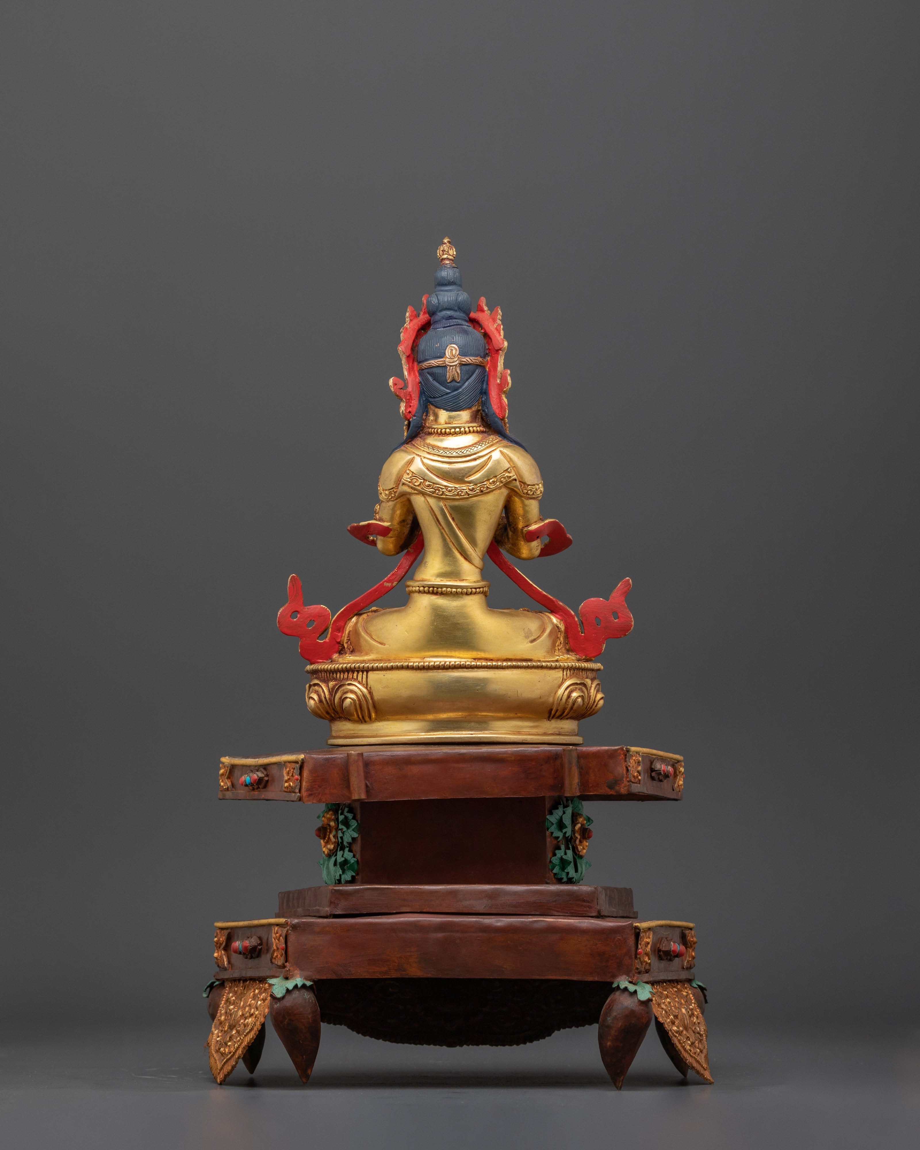 Vajradhara Buddha with Throne | The Primordial Buddha of Infinite Wisdom