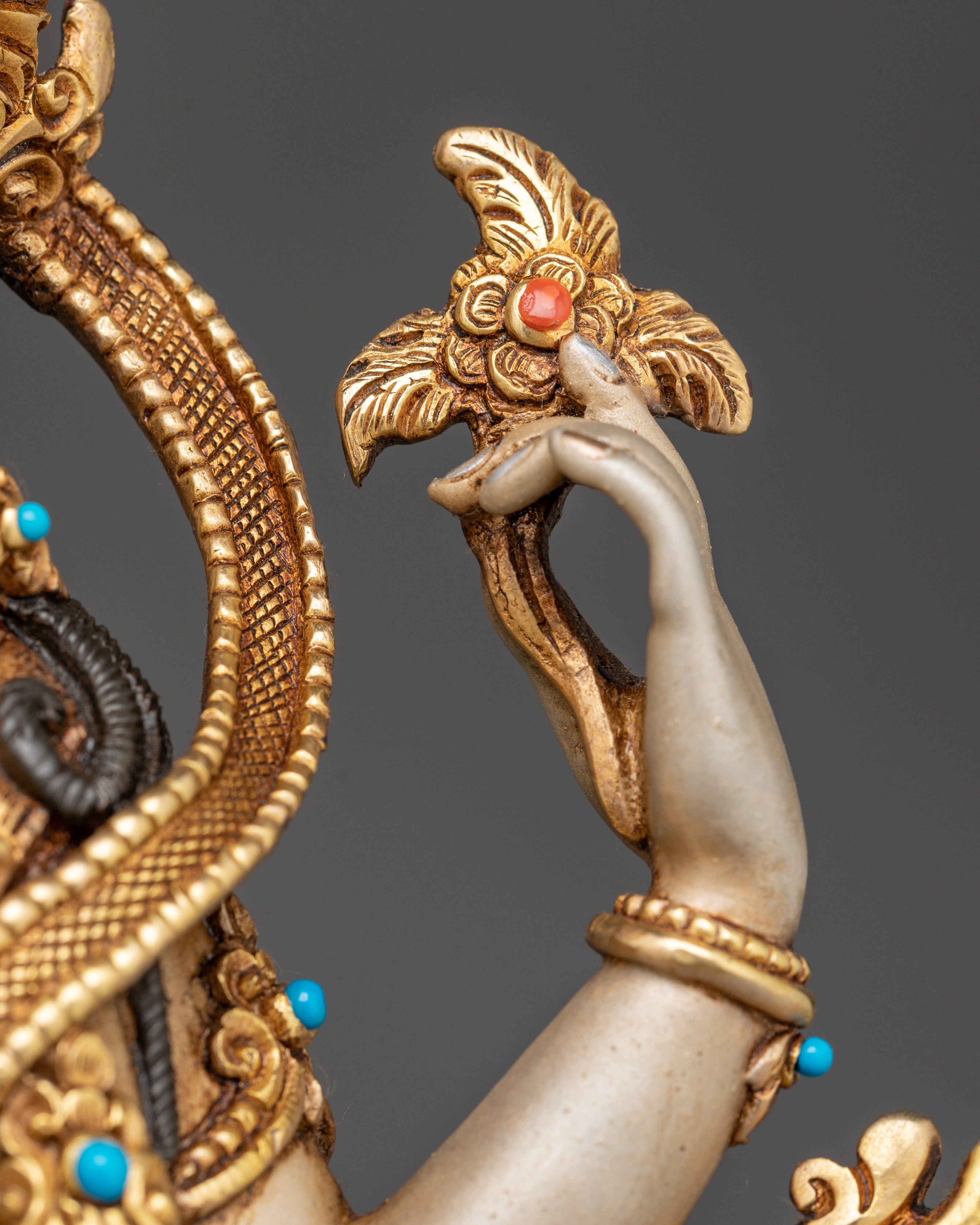 Compassion Buddha 4-Armed Chenrezig Figure | Statue in 24K Gold Gilding