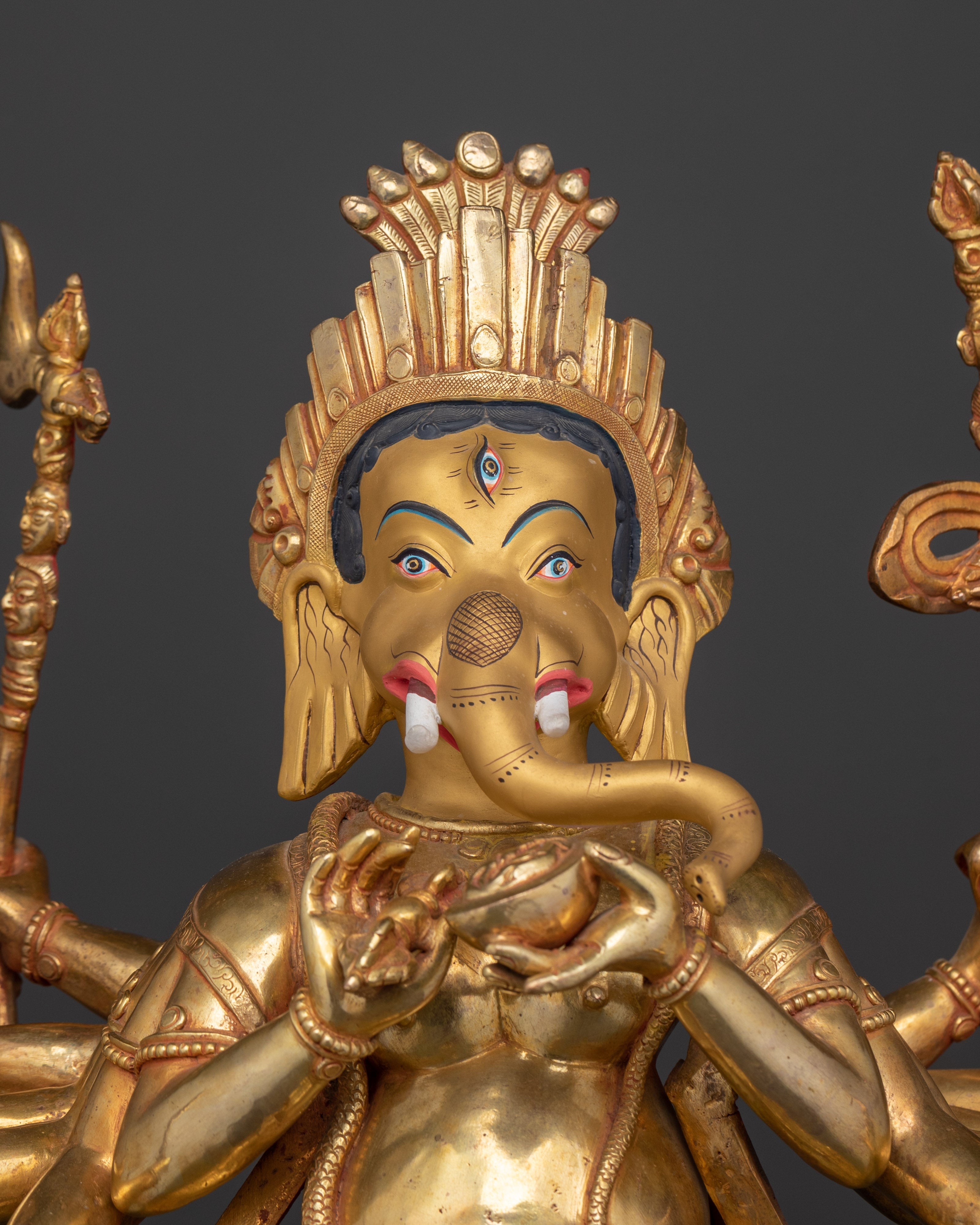 Standing Rakta Ganesh Statue | The Lord of Prosperity and Remover of Obstacles