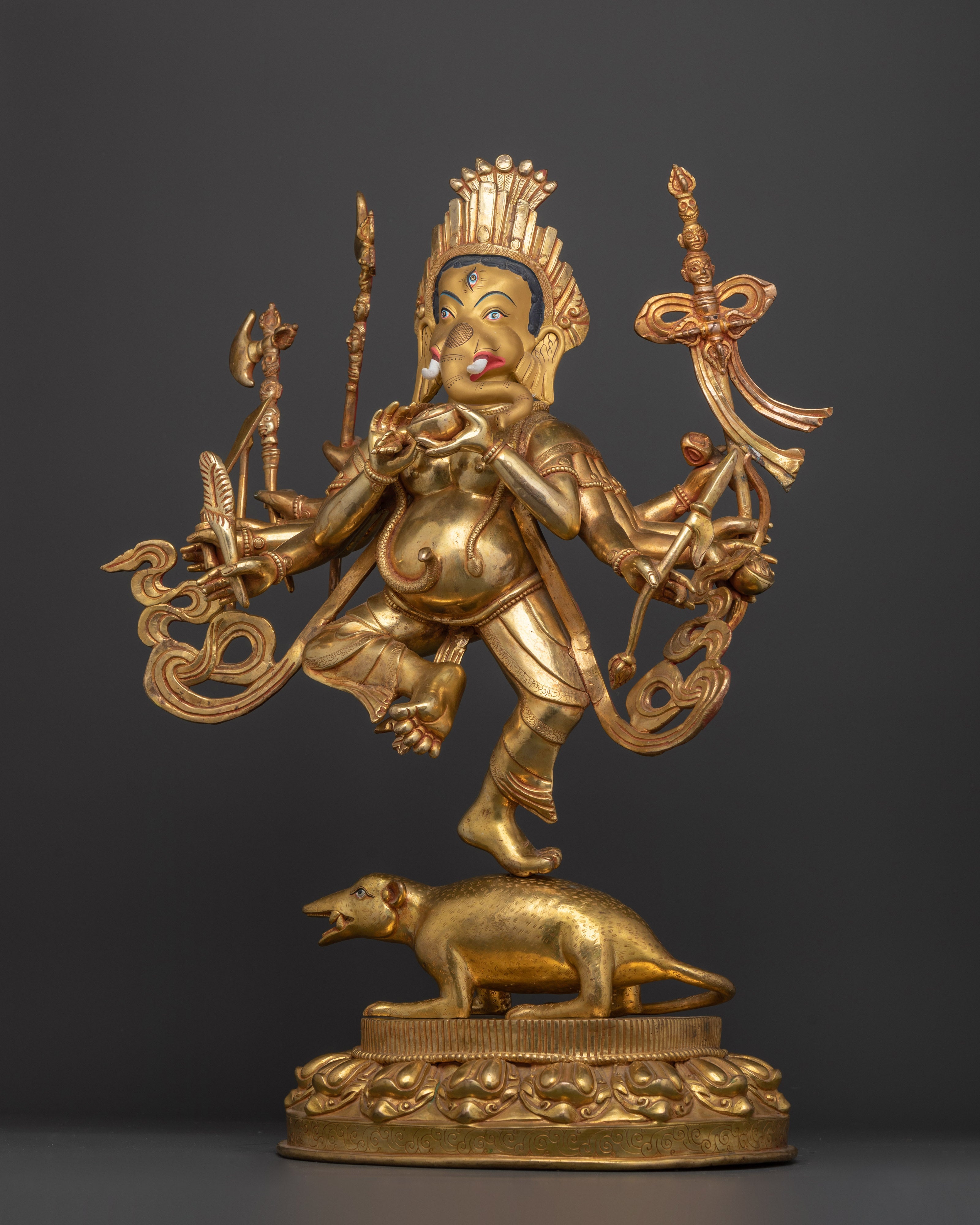 Standing Rakta Ganesh Statue | The Lord of Prosperity and Remover of Obstacles