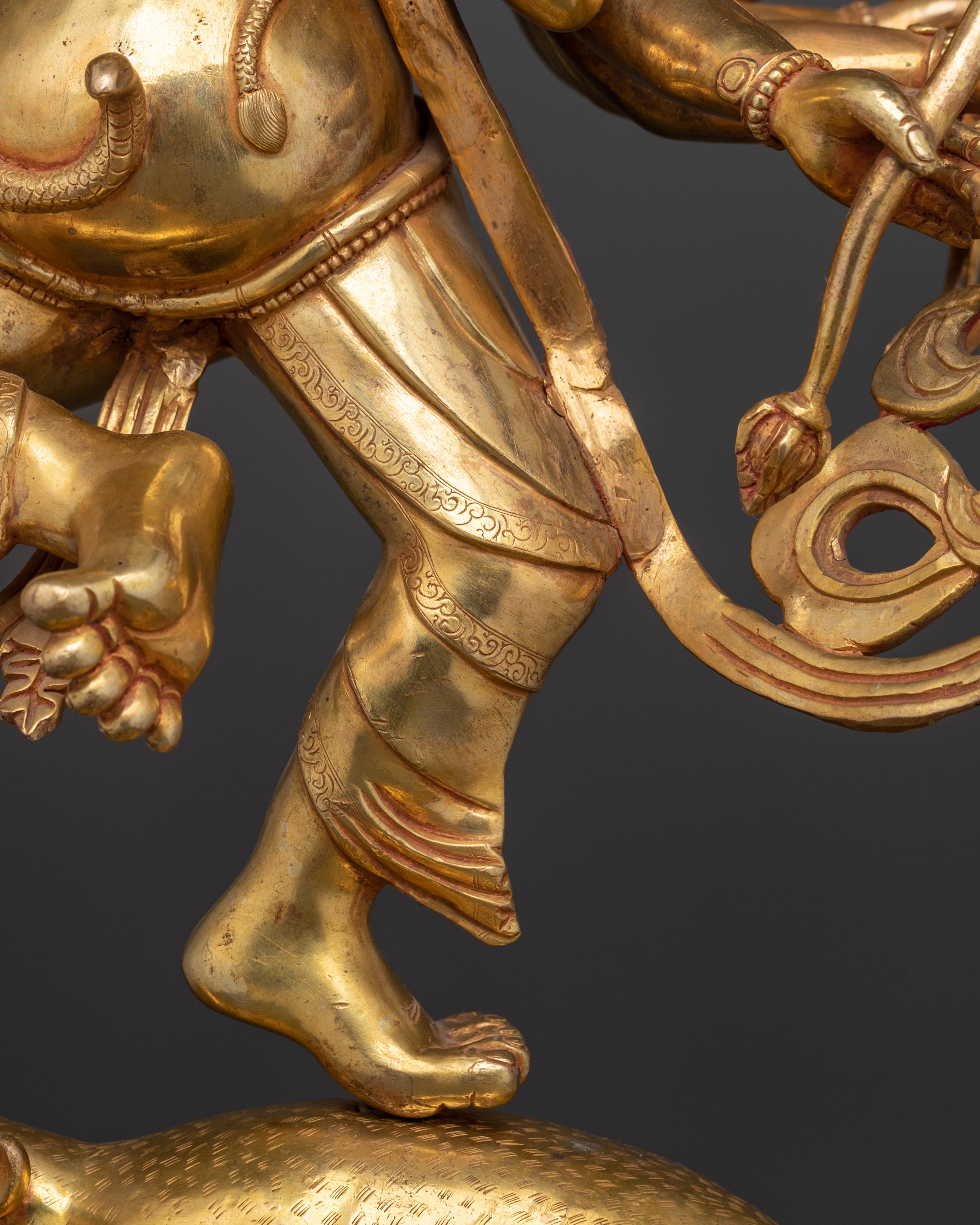 Standing Rakta Ganesh Statue | The Lord of Prosperity and Remover of Obstacles