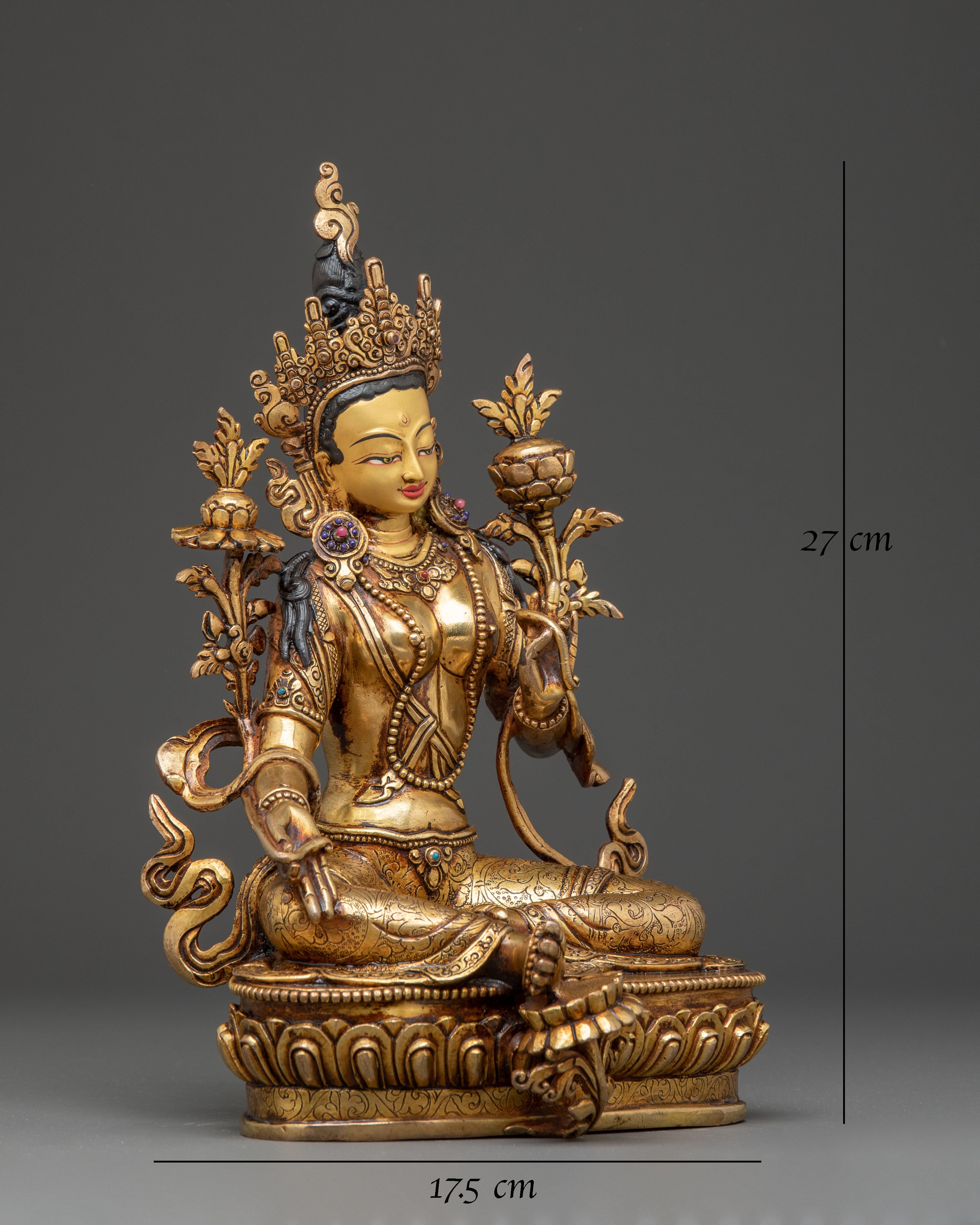 Peaceful Mother Green Tara Statue | Divine Feminine Icon