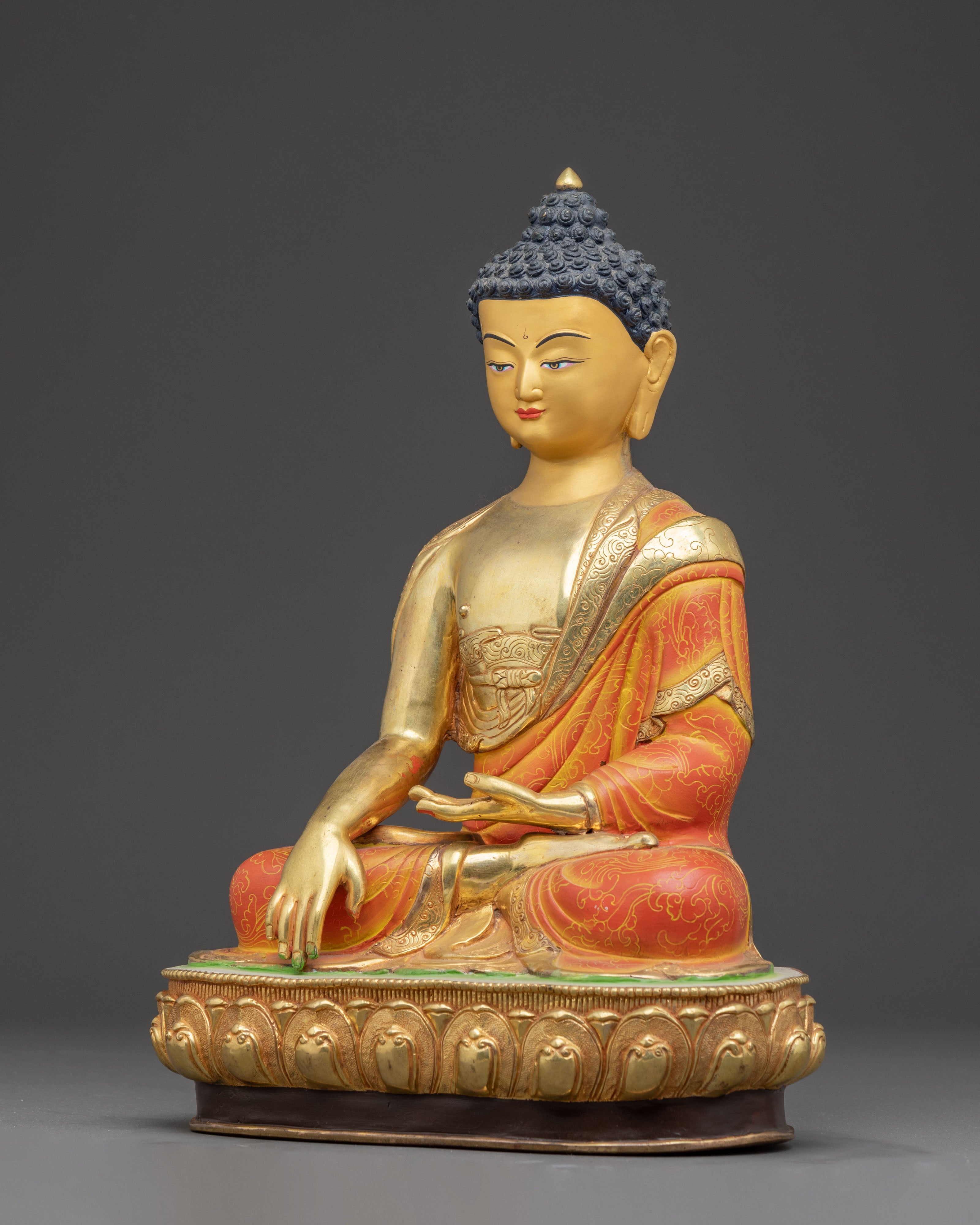 Golden Shakyamuni Buddha Handmade Artwork | Historical Buddha