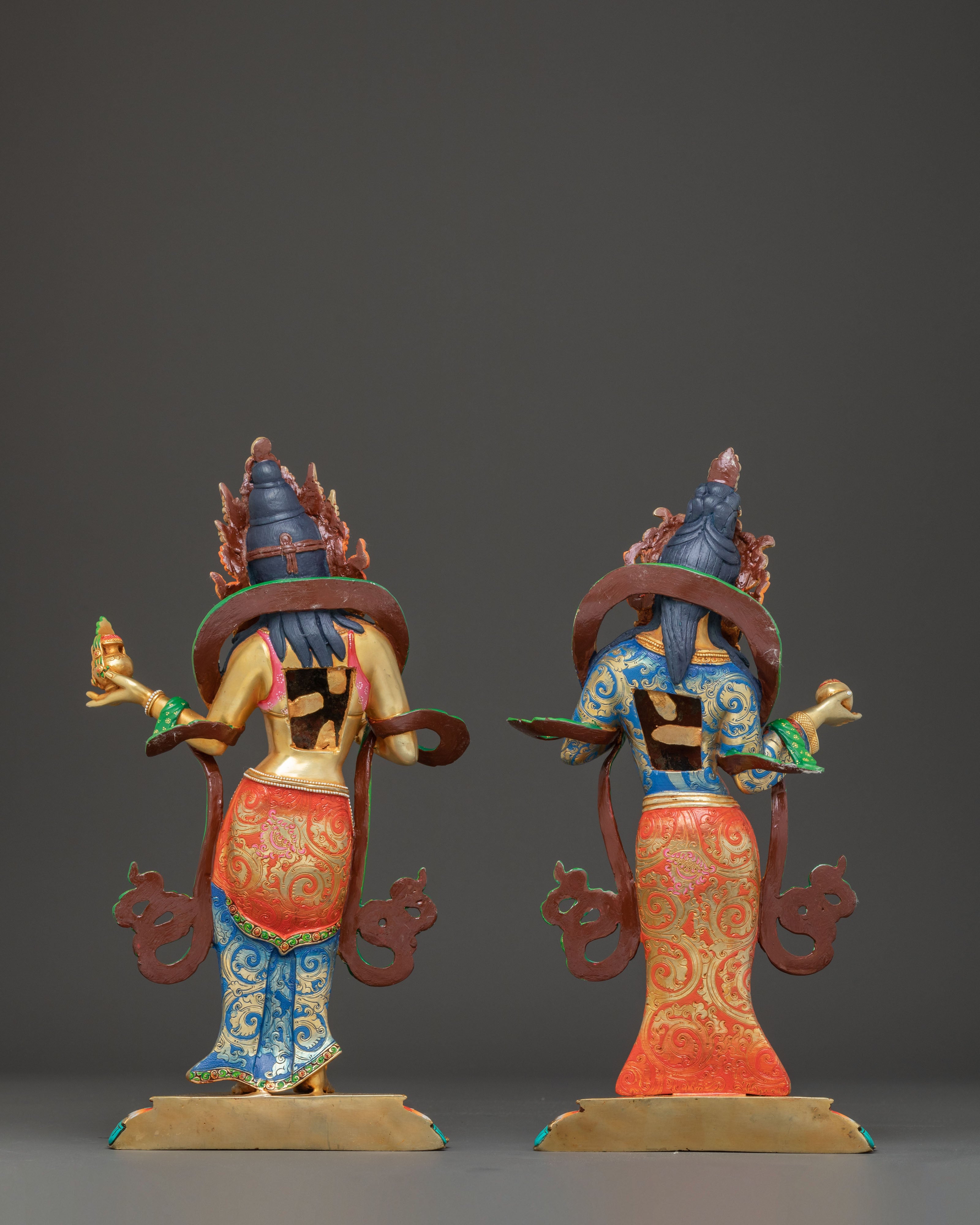 Handmade Padmasambhava Statue With Consorts