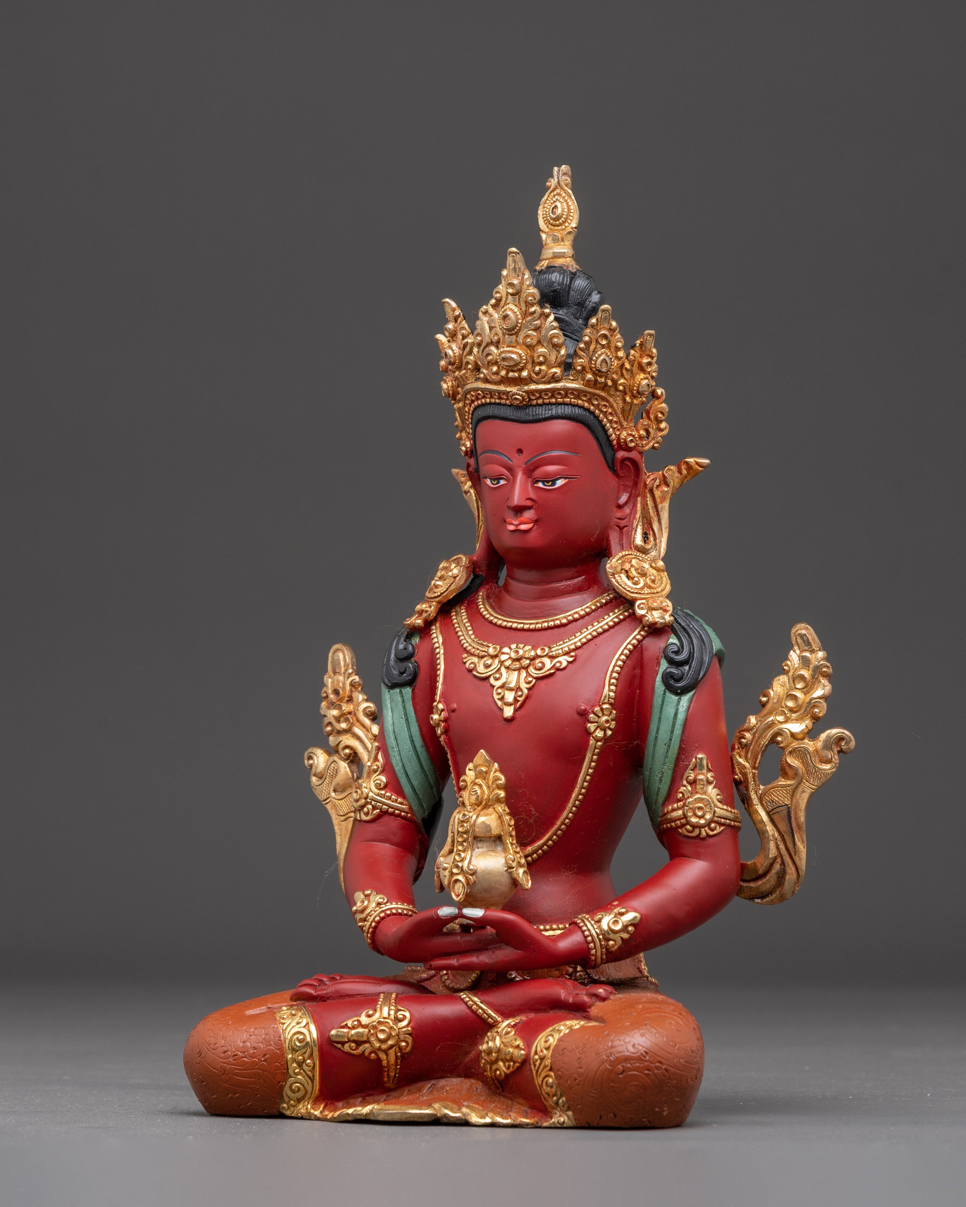 Amitayus Buddha from Pure Land | Gold Gilded Statue