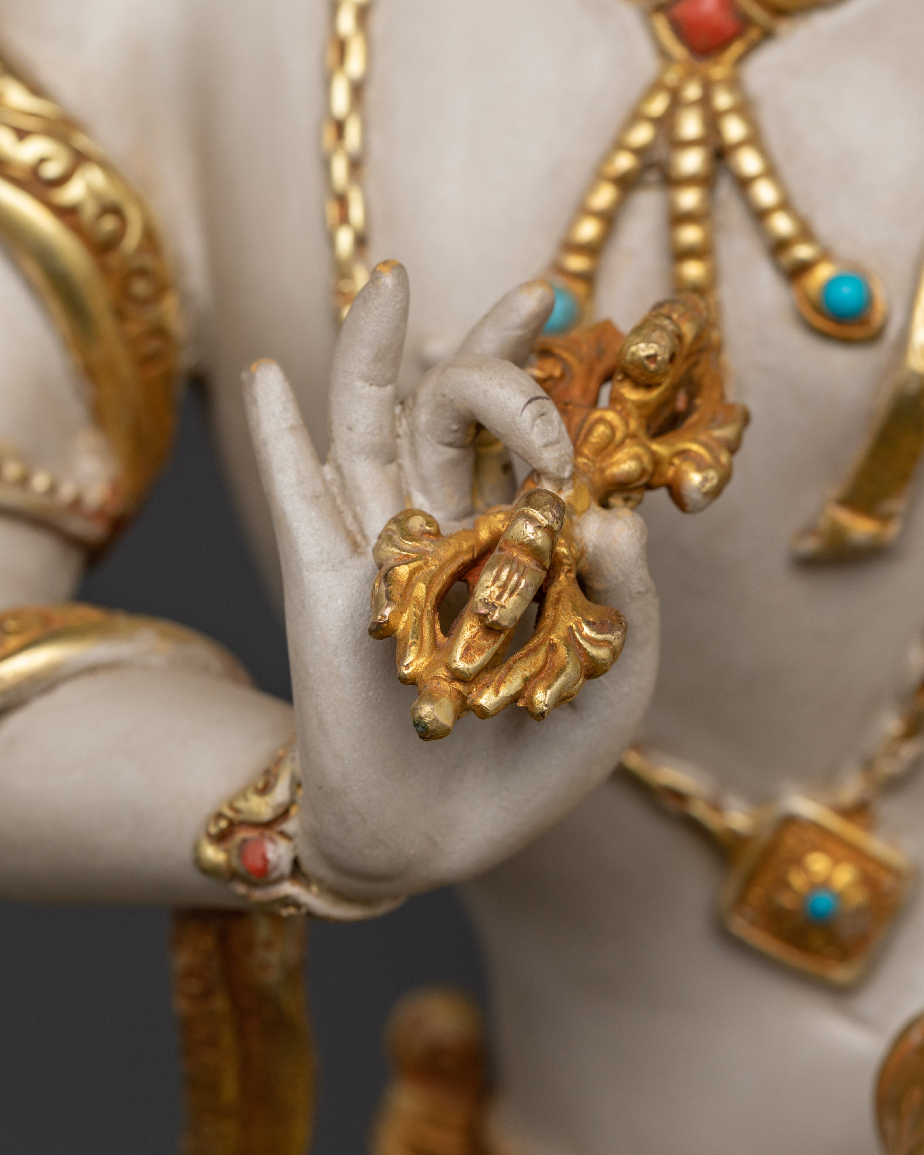 Vajrasattva Sambhogakaya Buddha Dorje Sempa | 21.3 Inch Handcrafted Statue