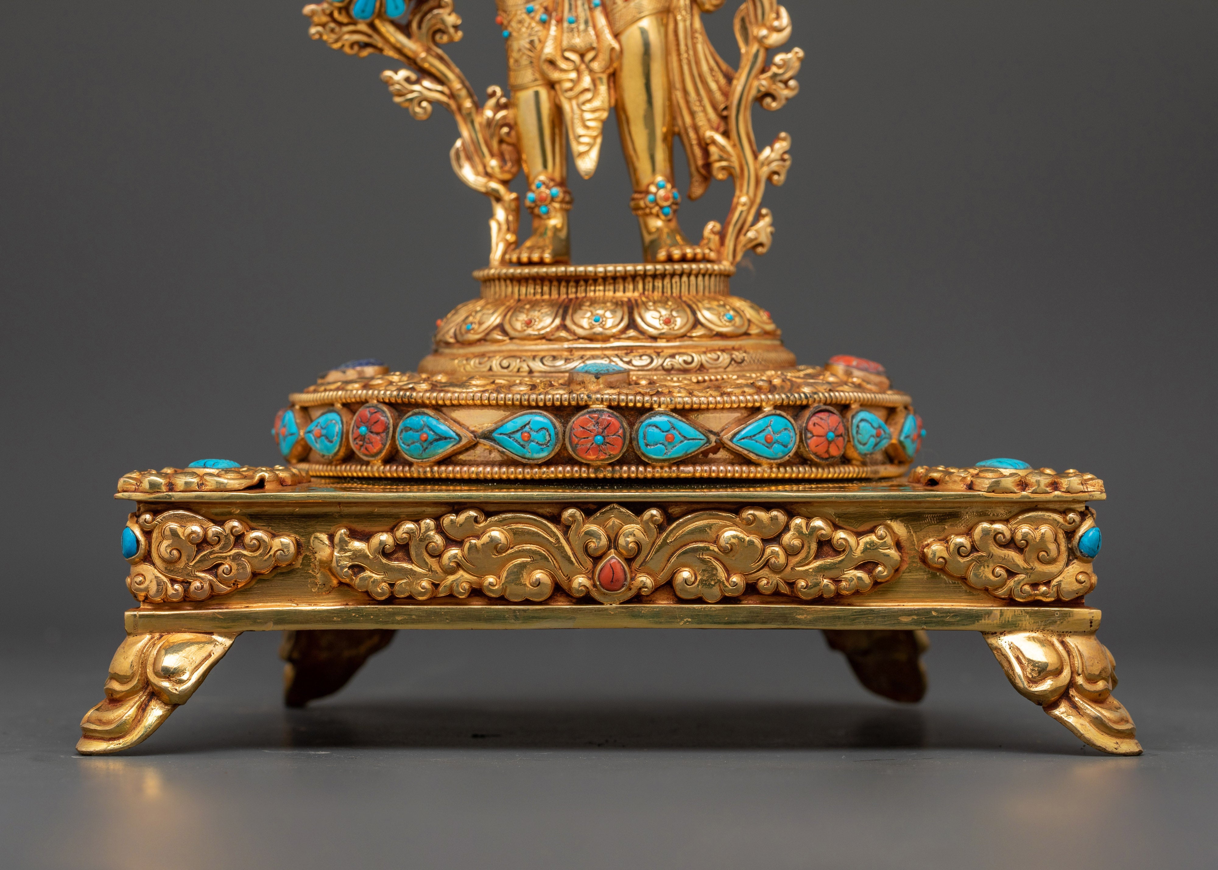 Standing Lokeshwor with Regal Throne | The Bodhisattva of Compassion