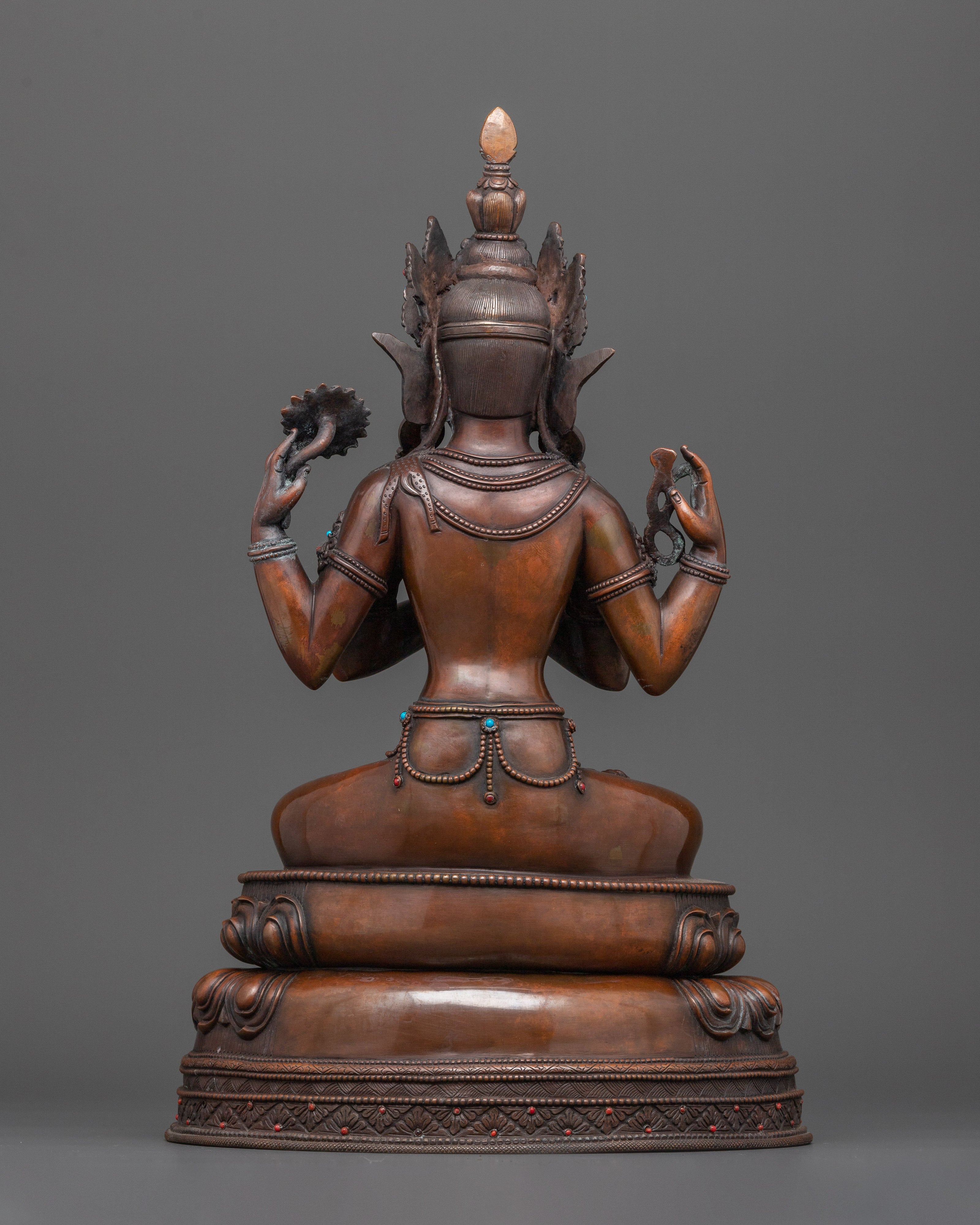 The Embodiment of Mercy Chenrezig | Traditional Nepalese Sculpture