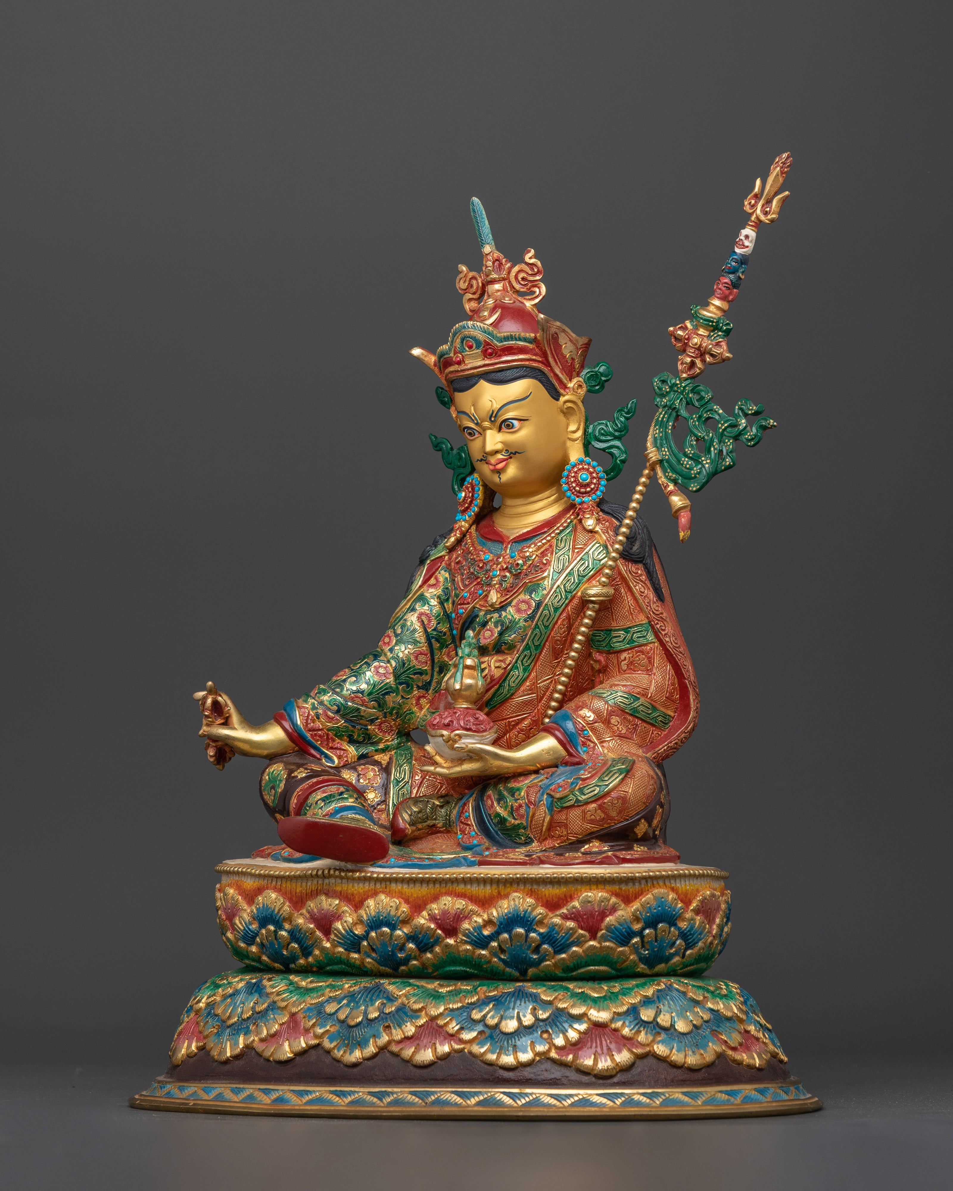 Master of Transformation Guru Rinpoche | Spiritual Sculpture from Nepal