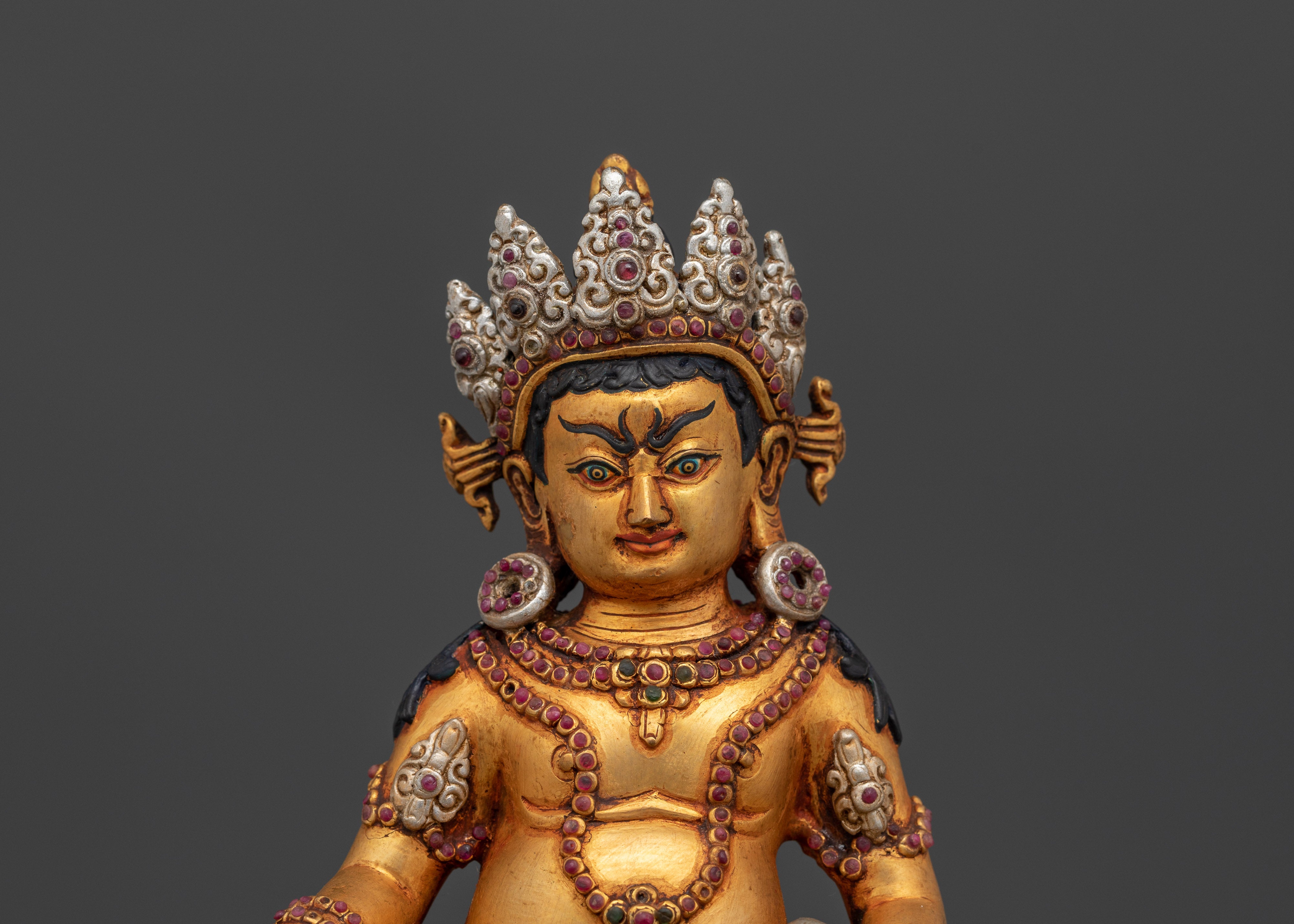 The Deity of Wealth and Prosperity | Yellow Dzambhala Exquisite Statue