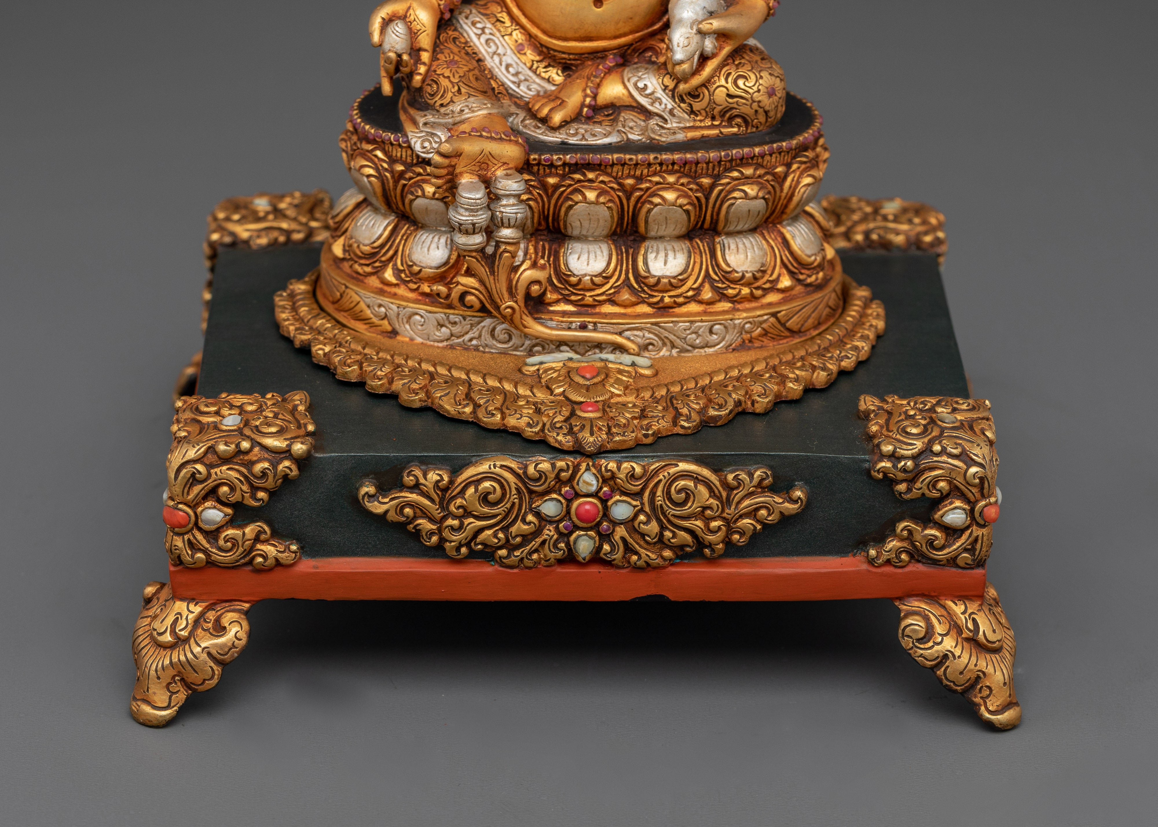 The Deity of Wealth and Prosperity | Yellow Dzambhala Exquisite Statue