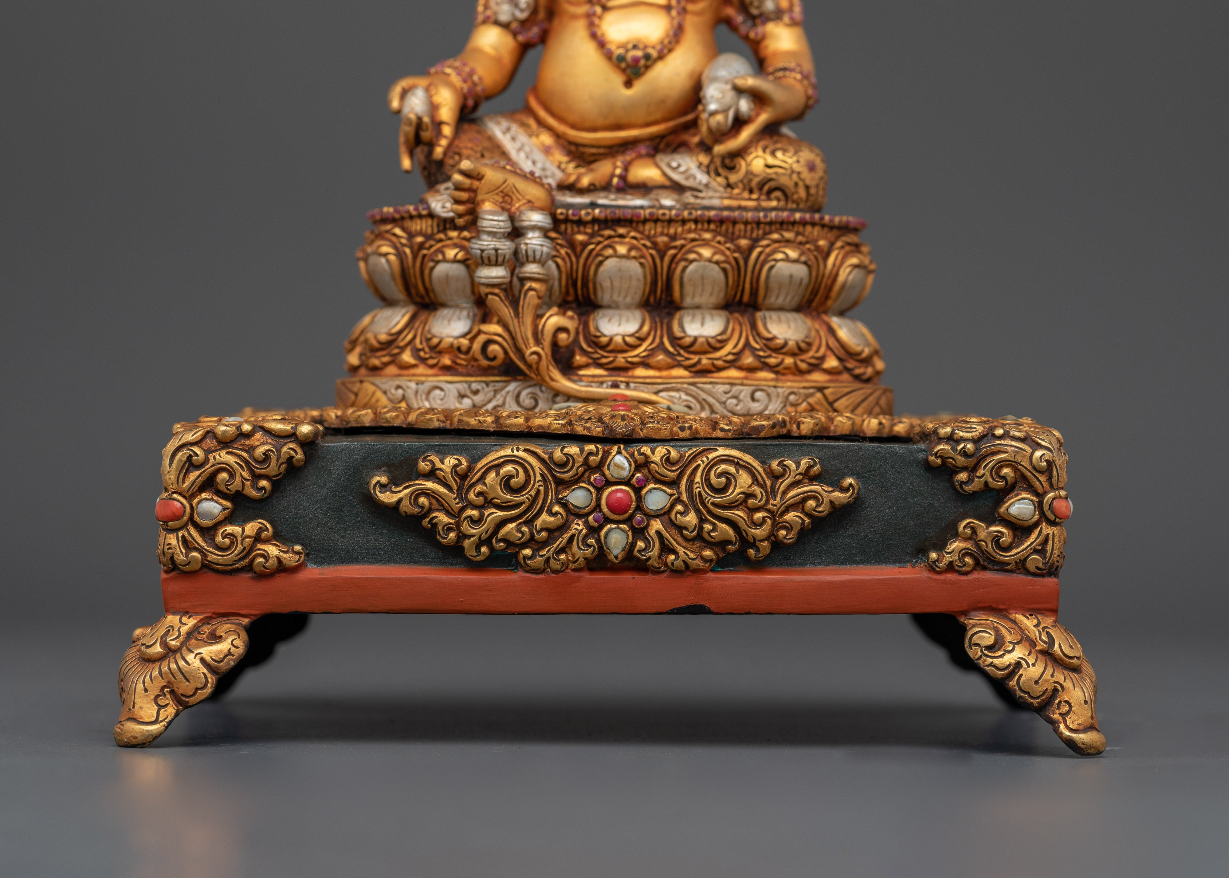 The Deity of Wealth and Prosperity | Yellow Dzambhala Exquisite Statue