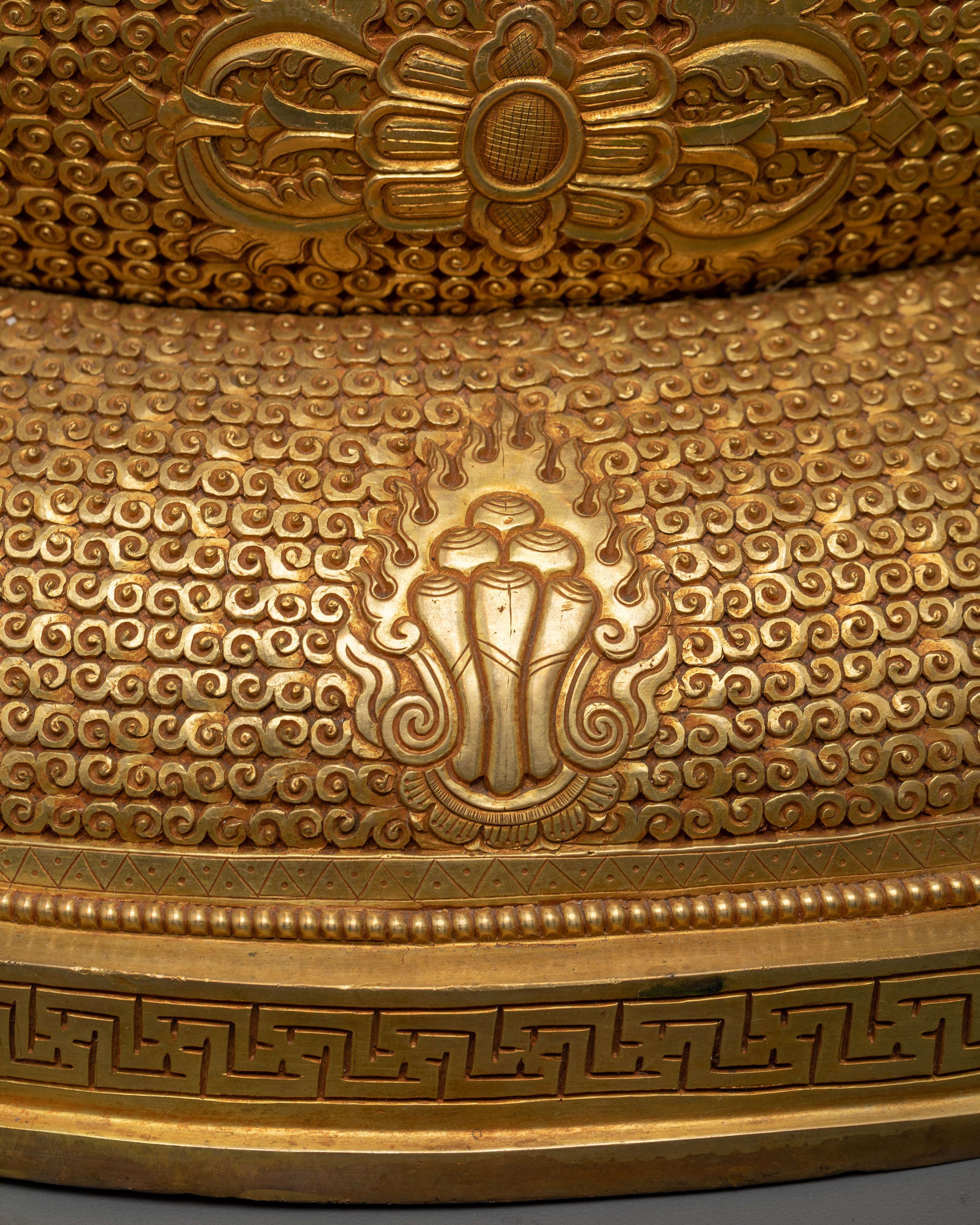 The Majestic Protector Green Tara | 24k Gold Gilded Life Sized Statue