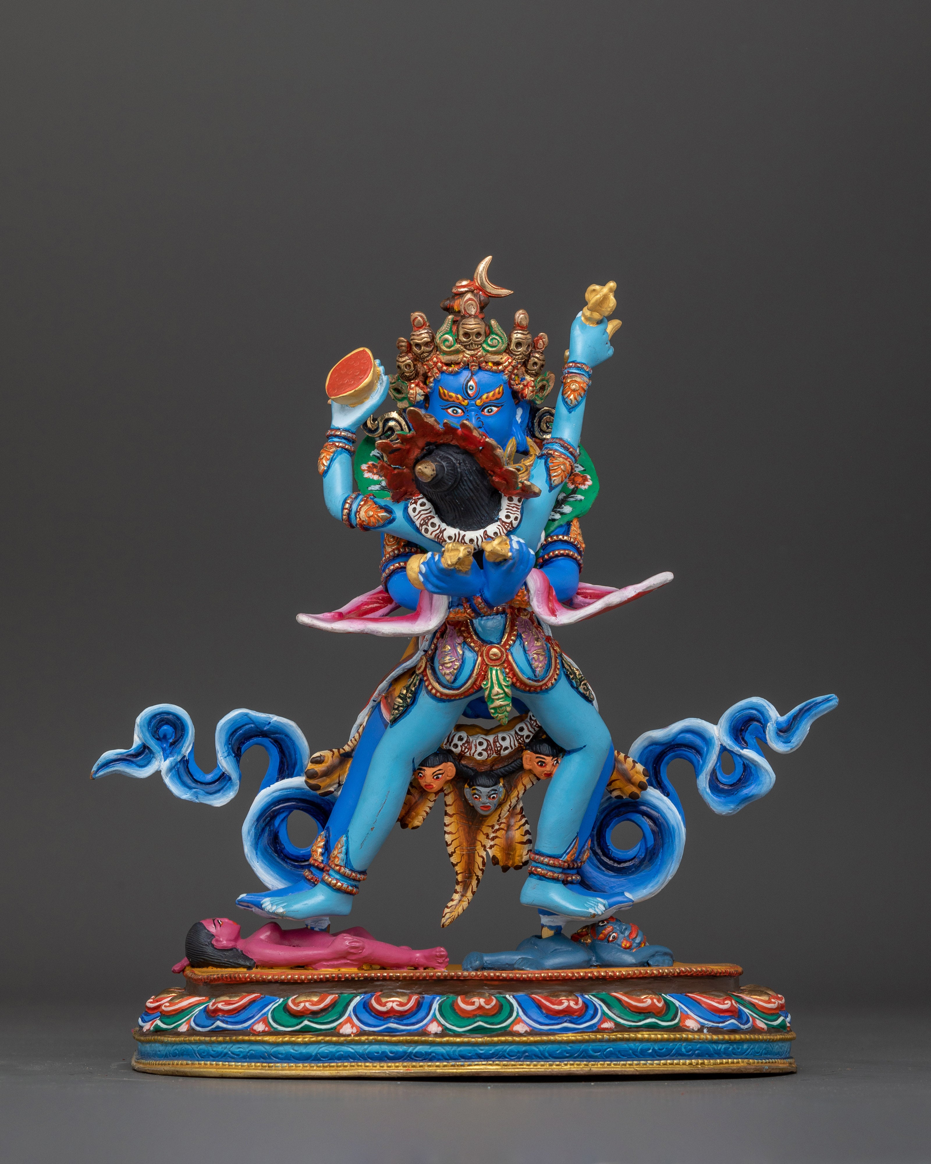 Yidam Deity Chakrasambhara with Consort | 24K Gold Gilded Copper Statue