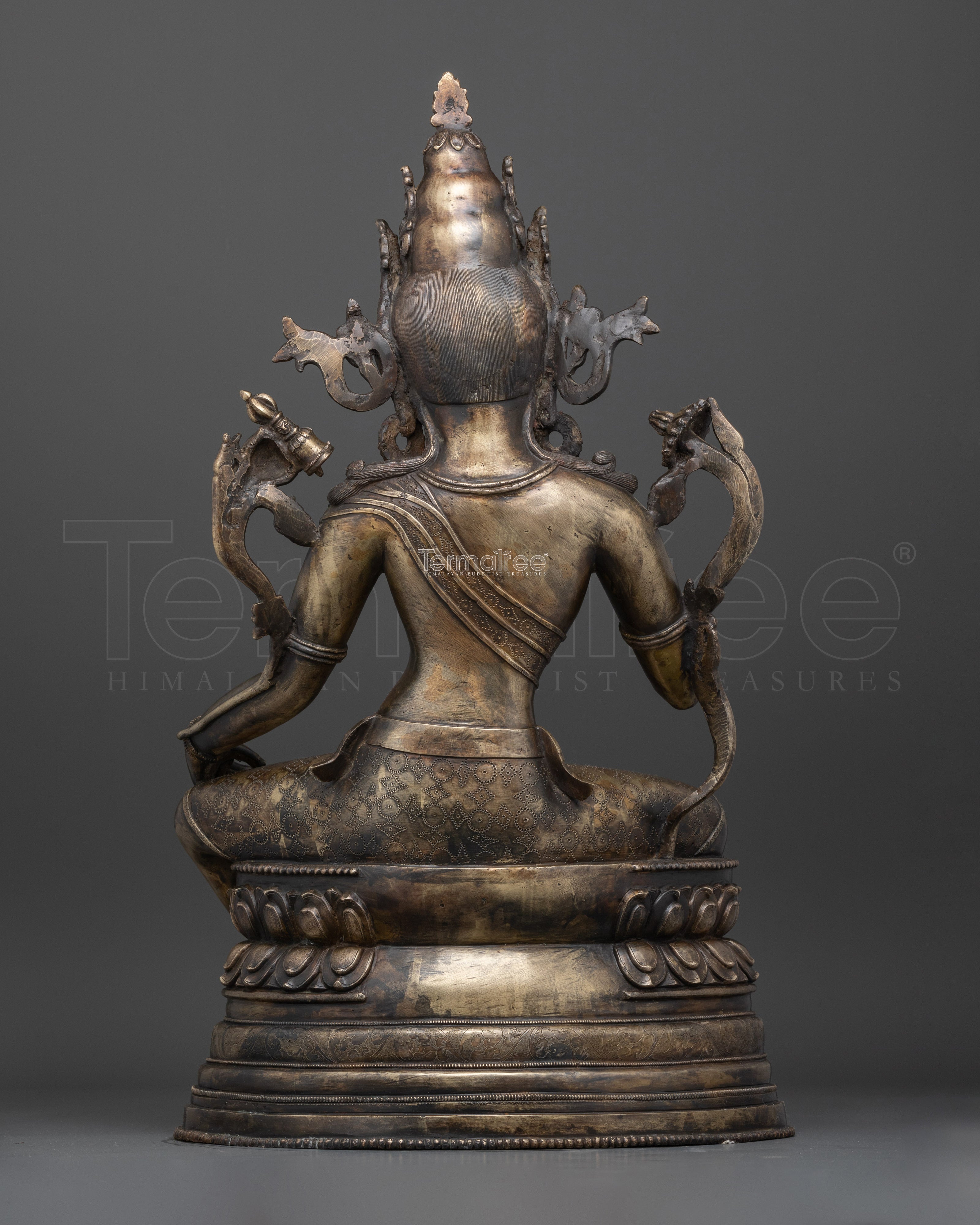 Bronze Vajrasattva Sculpture for Decor | Antique Finished Tibetan Statue