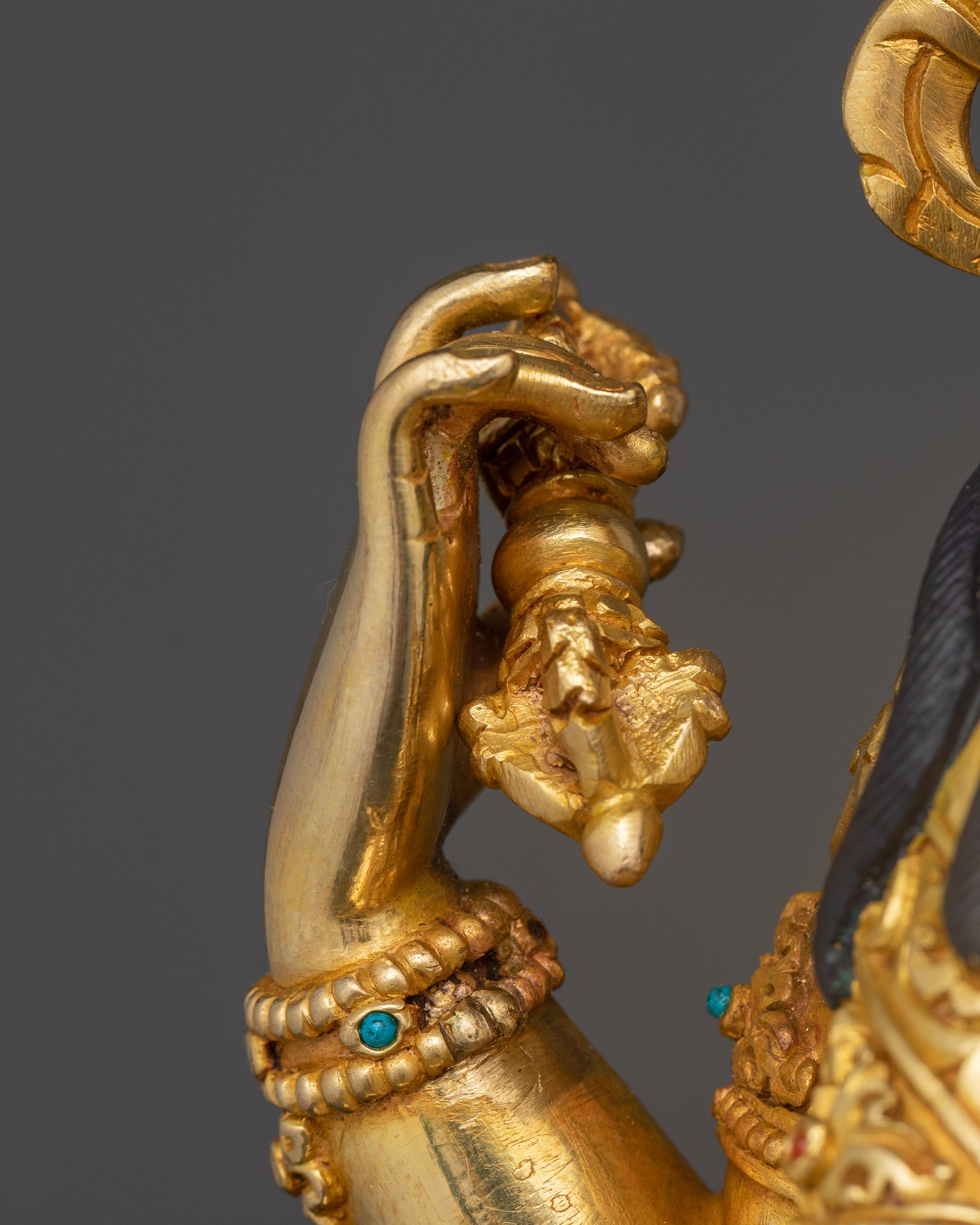 Handcrafted Red Chenrezig with Consort Statue | A Divine Symbol of Compassion and Unity