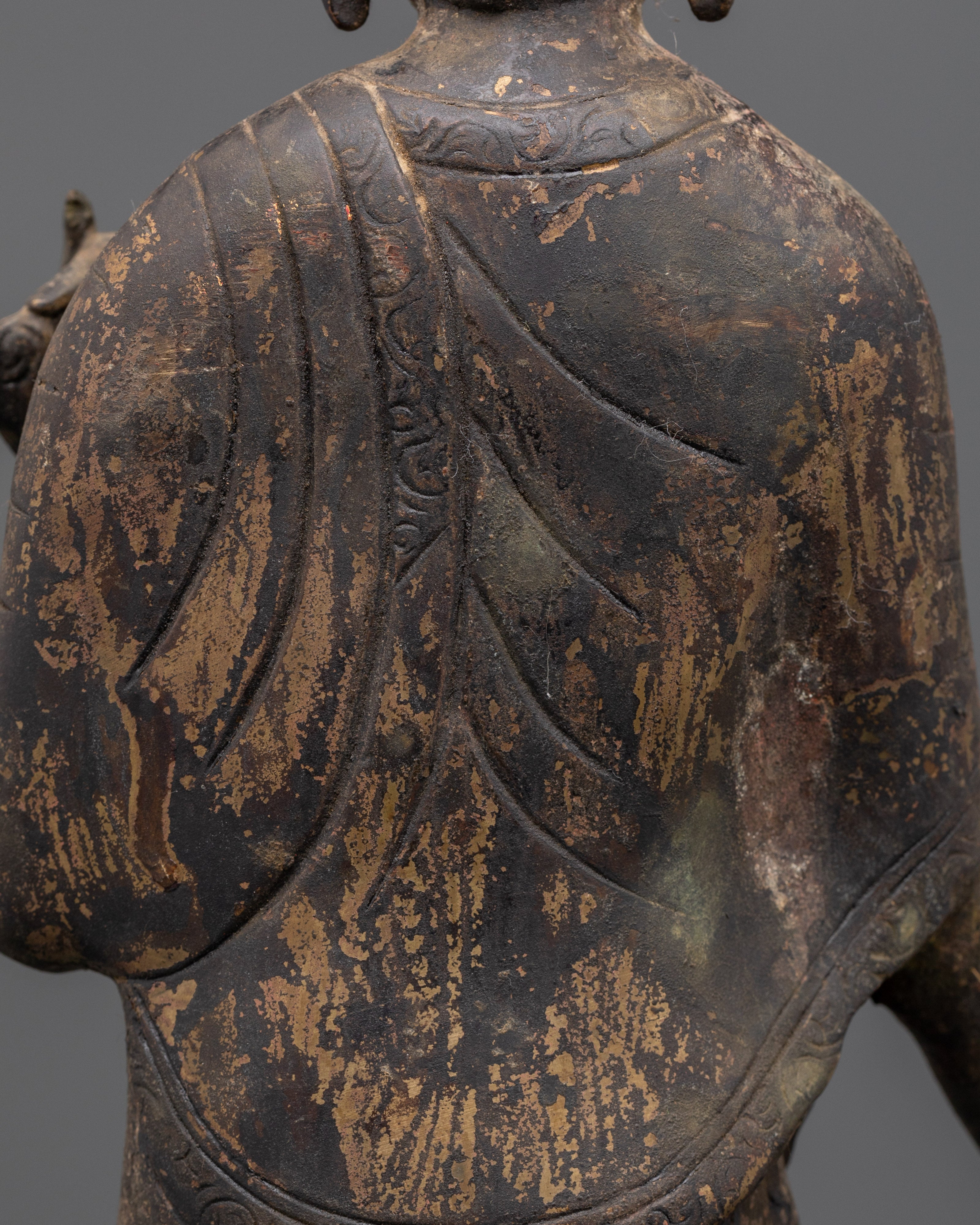 Antique Finished Dipankara Buddha Statue | Lamp bearer